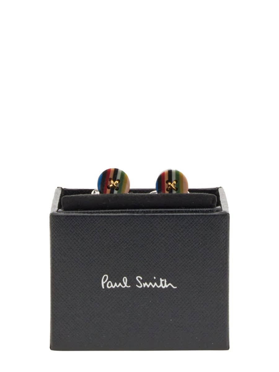 Shop Paul Smith Cufflinks Button Stp In Multicolour