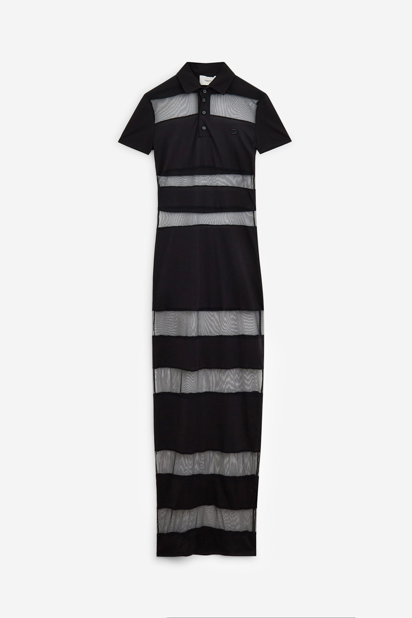 Coperni Striped Sheer Polo Dress