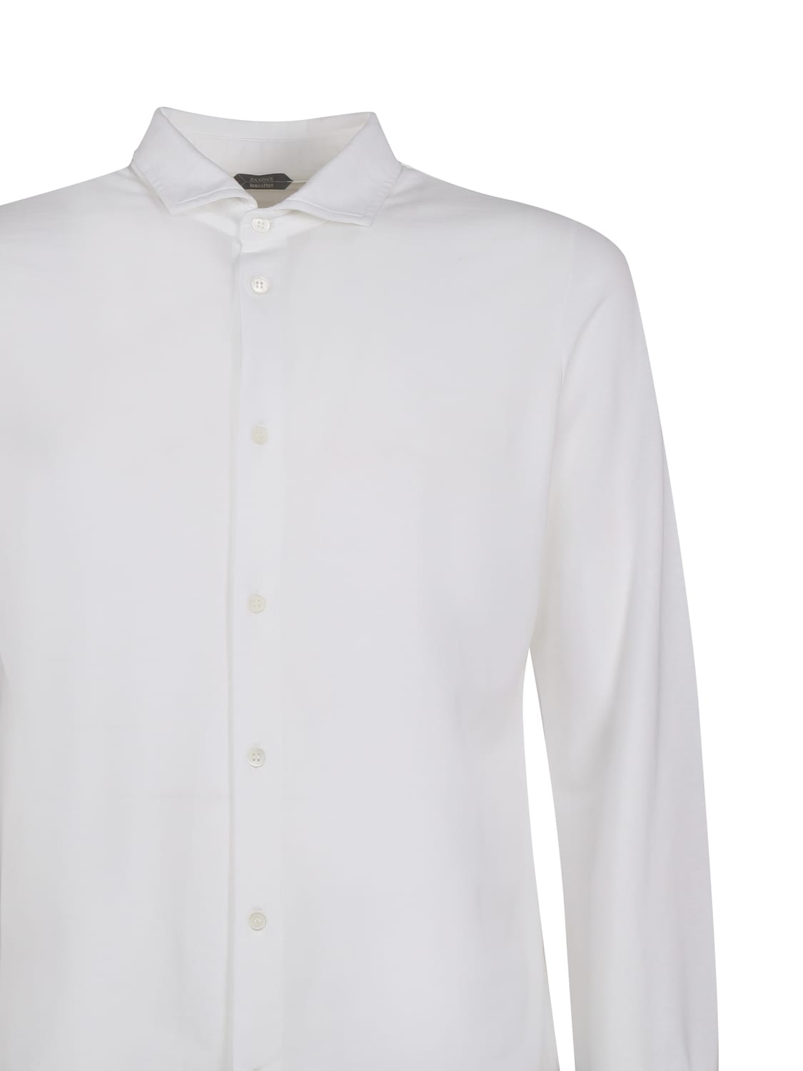 Shop Zanone Cotton Shirt  In White