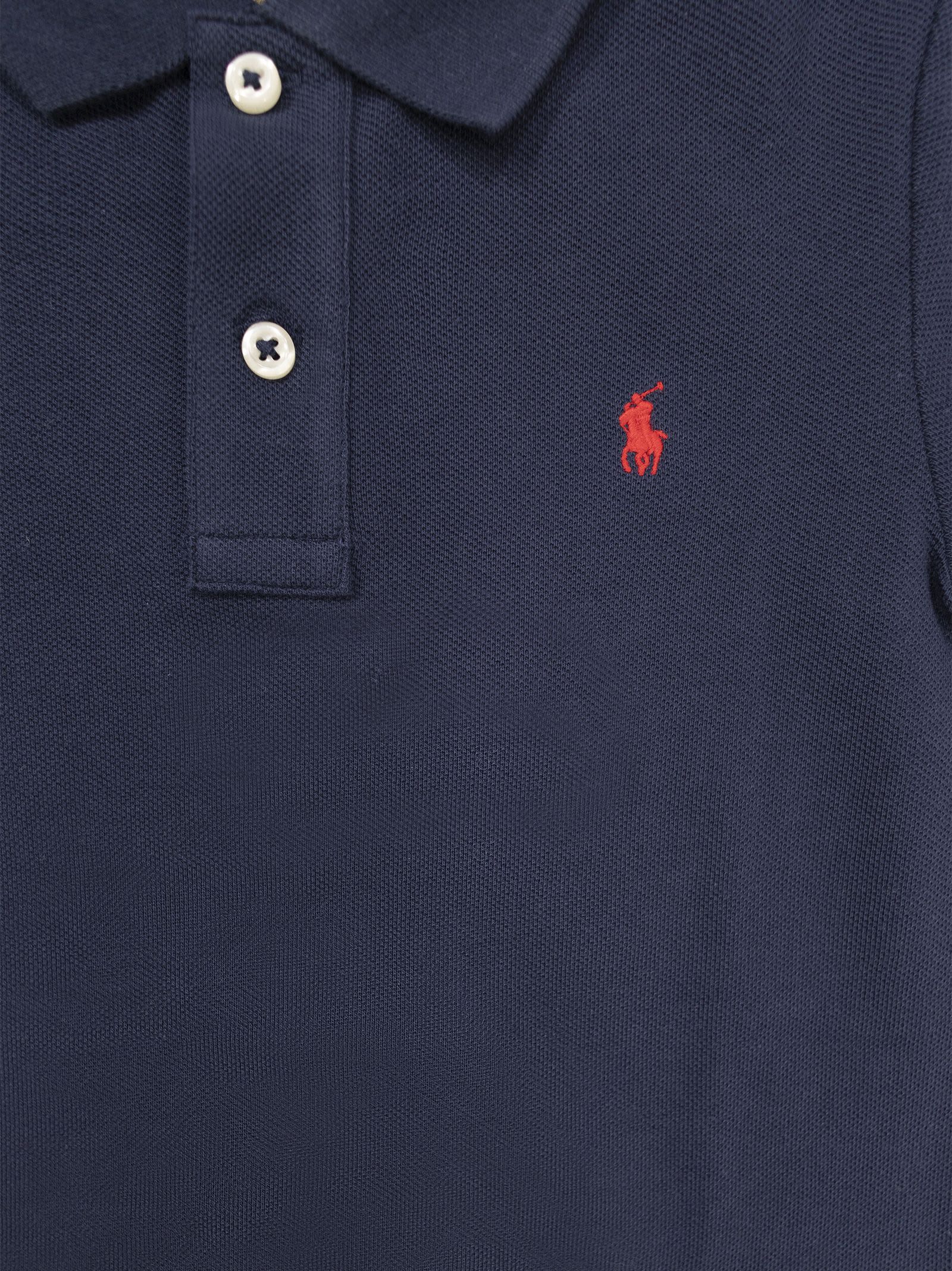 Polo Ralph Lauren Boy's Short-sleeve Logo Embroidery Polo Shirt In Blue