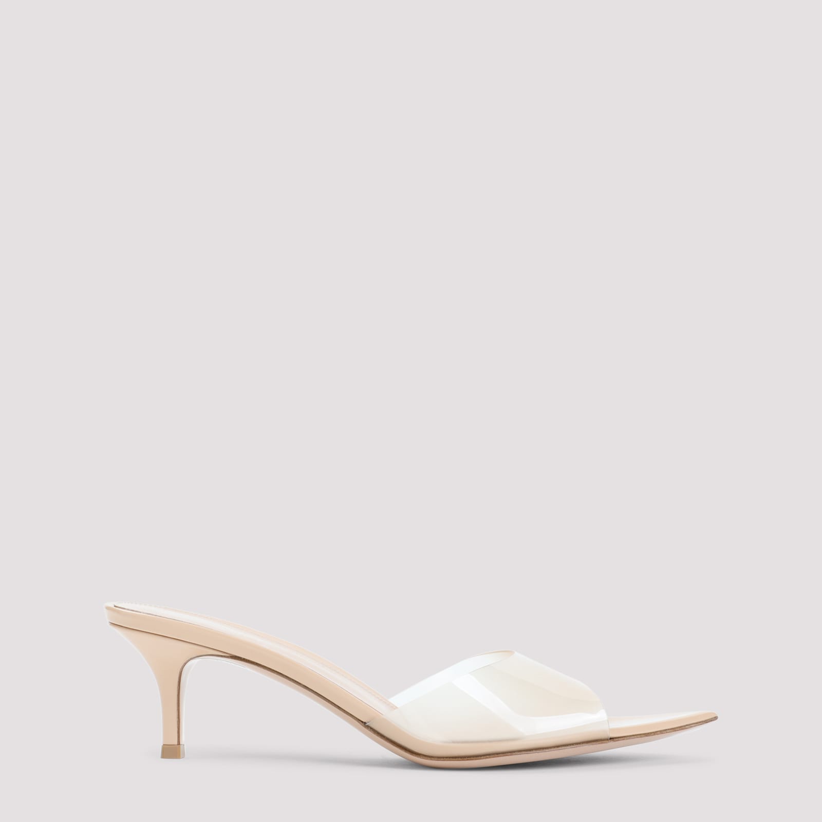 Gianvito Rossi Elle 55 Pointed Mules In Neutral