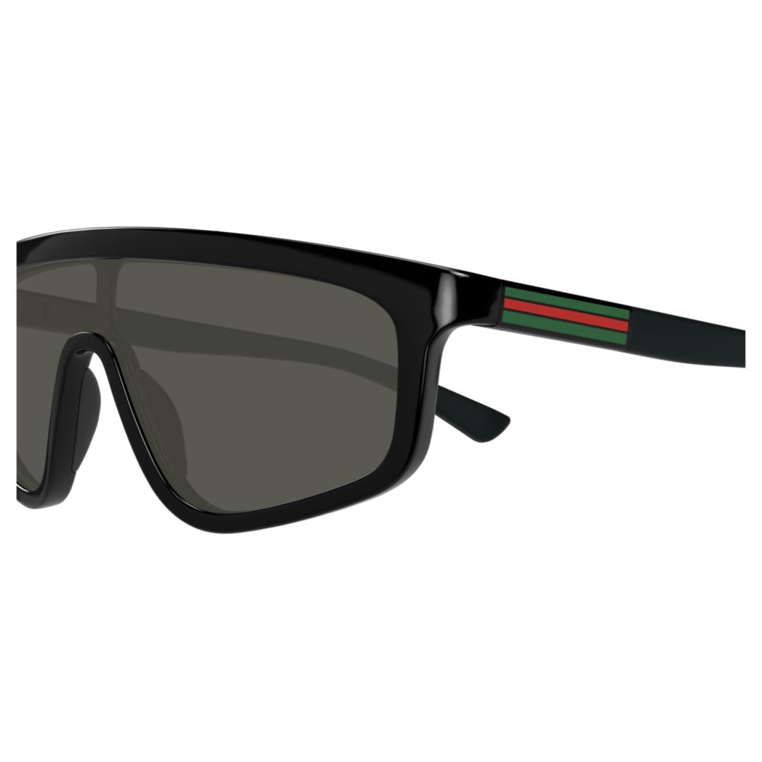 Gucci Grey Shield Unisex Sunglasses Gg1736s 001 99 In Black