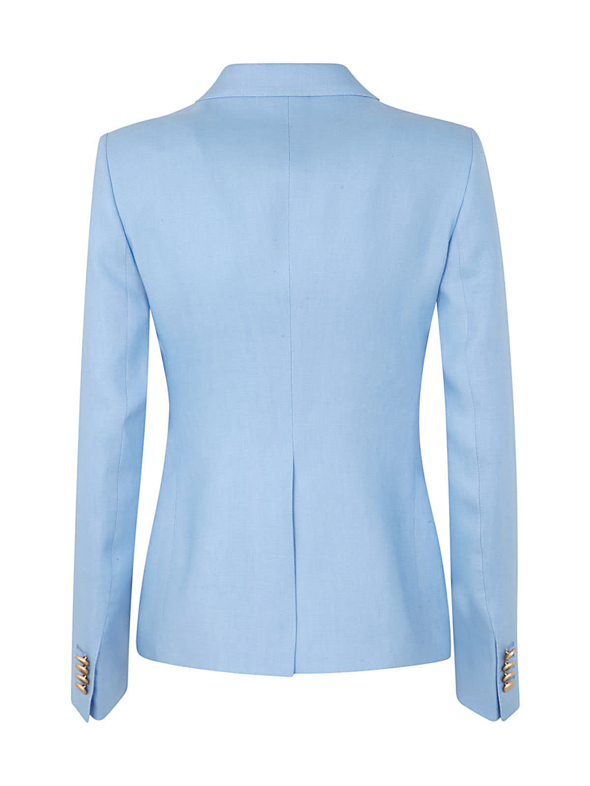 Shop Tagliatore Four Buttons Double Breasted Blazer In Light Blue