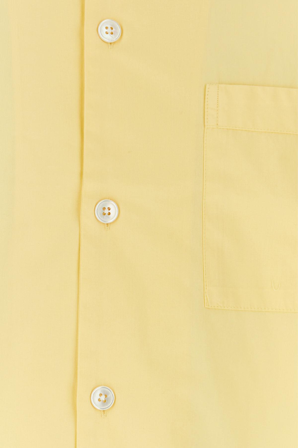 Shop Tekla Yellow Cotton Pyjama Shirt