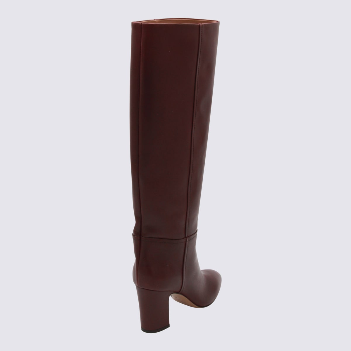 Paris Texas 70mm Leather Block-heel Boots In Burgundy