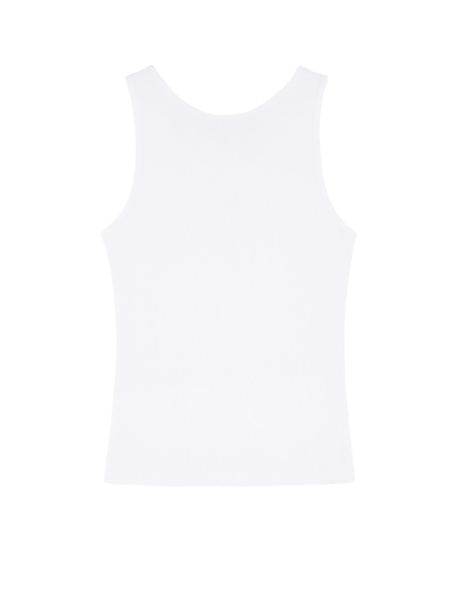 Shop Maison Kitsuné Tank Top In White