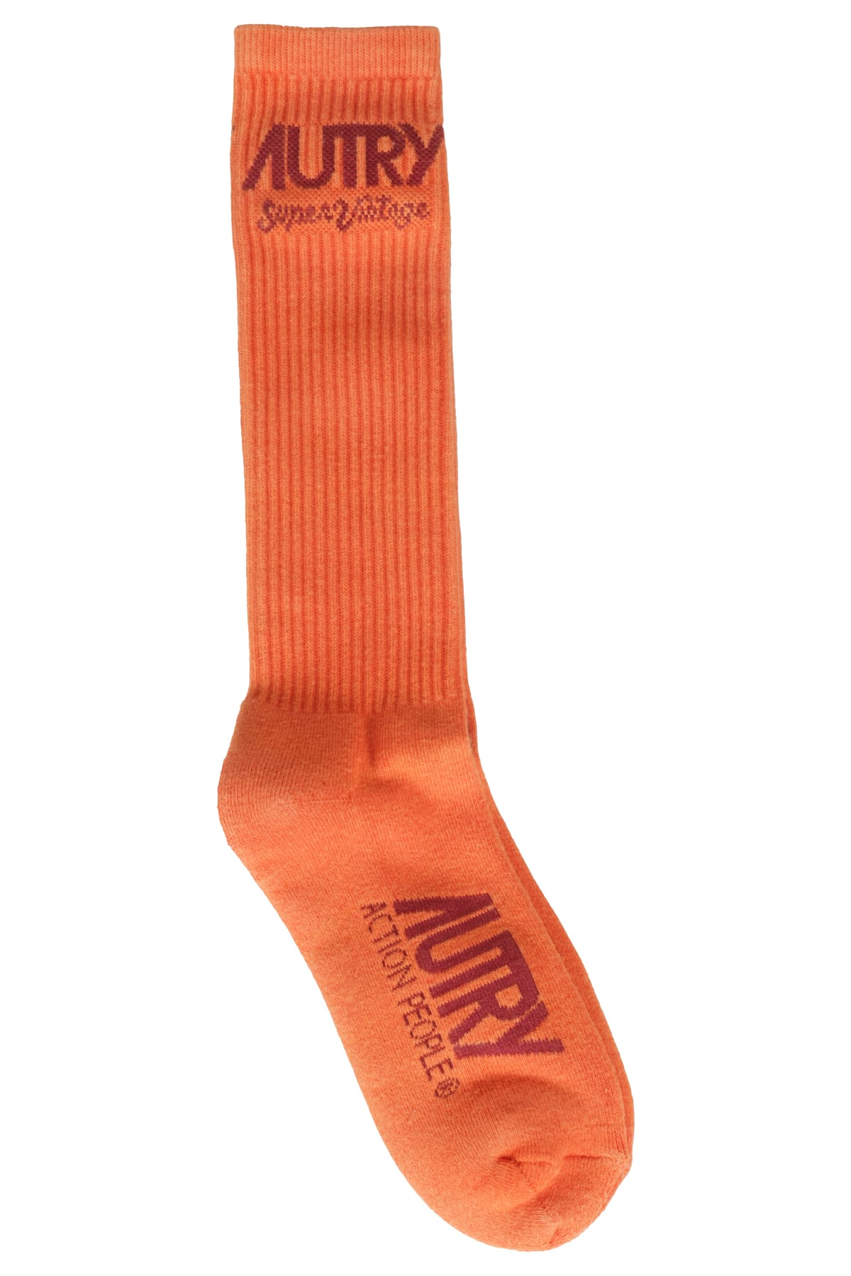 Shop Autry Socks Supervintage Unisex In Orange