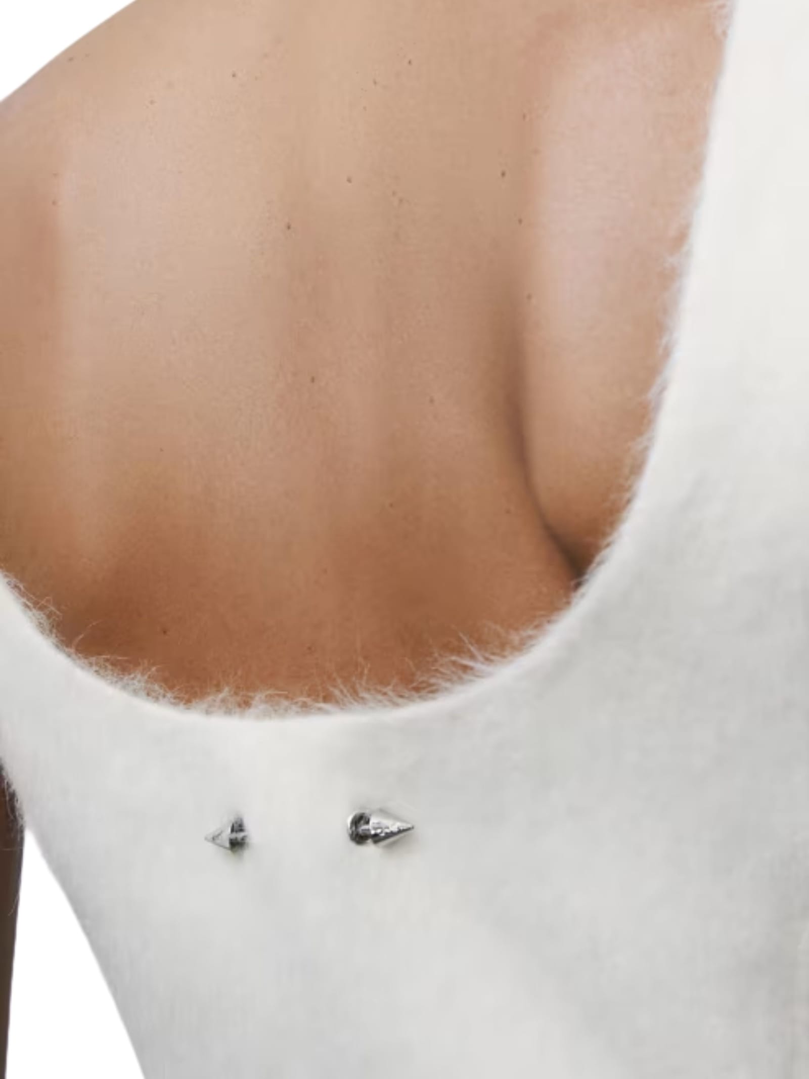 Patrizia Pepe Soft Mini Dress In Wool Blend In White