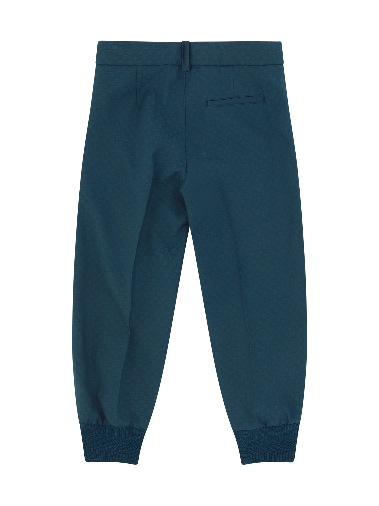 Shop Gucci Pants For Boy In Dark Teal
