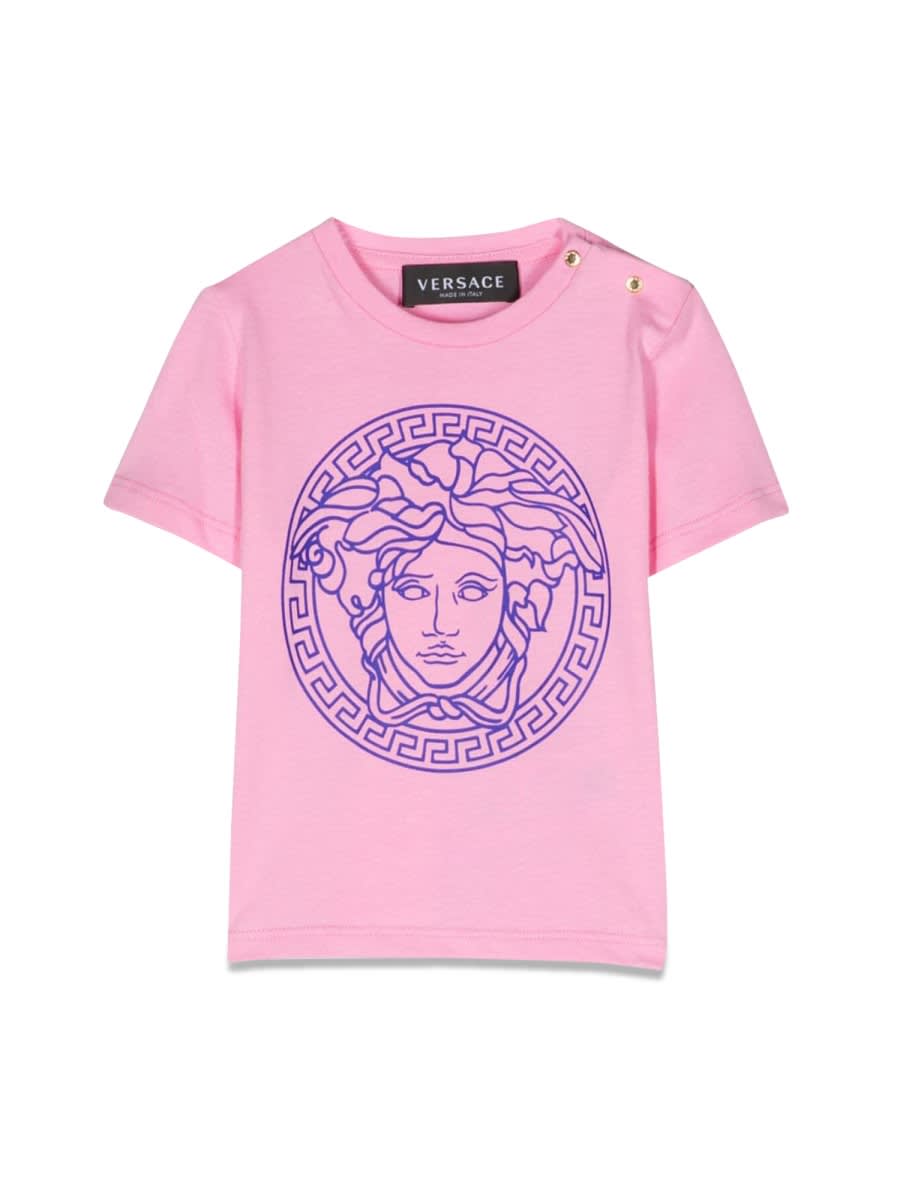 Versace Kids' Medusa T-shirt In Pink