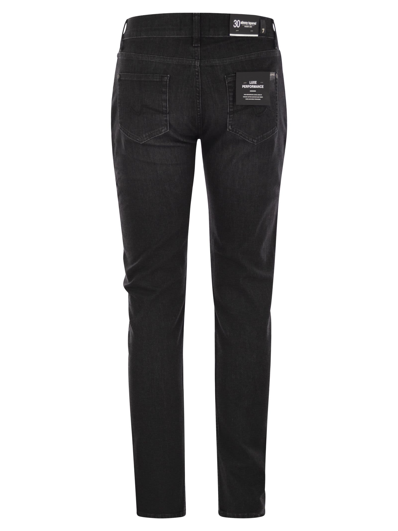 7 FOR ALL MANKIND SLIMMY TAPERED - SKINNY MEDIUM-WAISTED JEANS