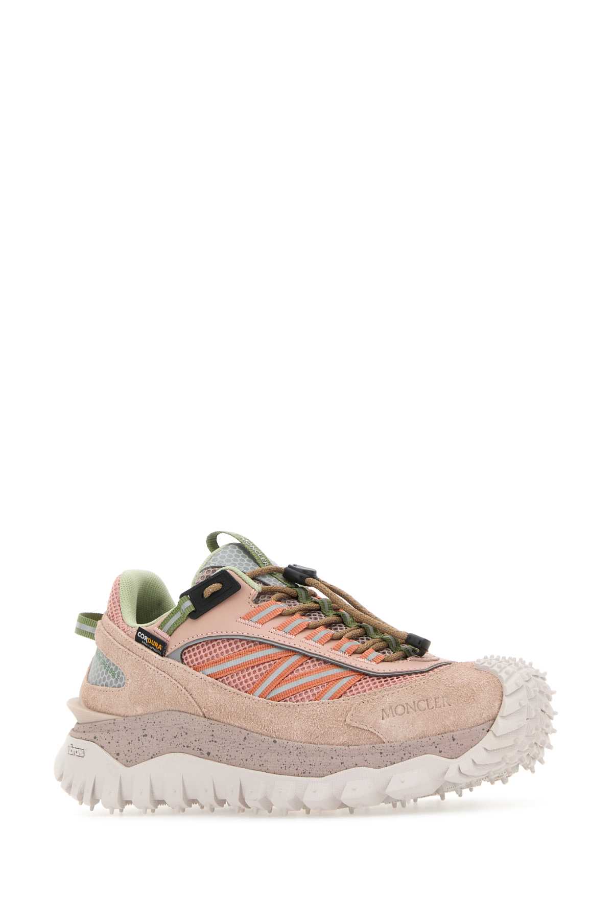 Shop Moncler Multicolor Fabric And Leather Trailgrip Sneakers In 516