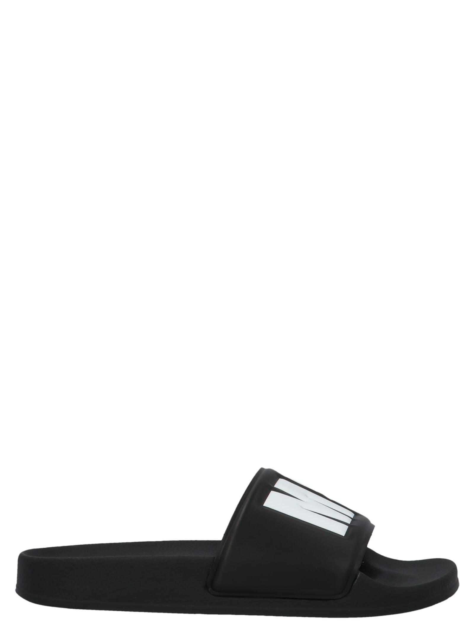Msgm 20mm Rubber Slide Sandals In Black