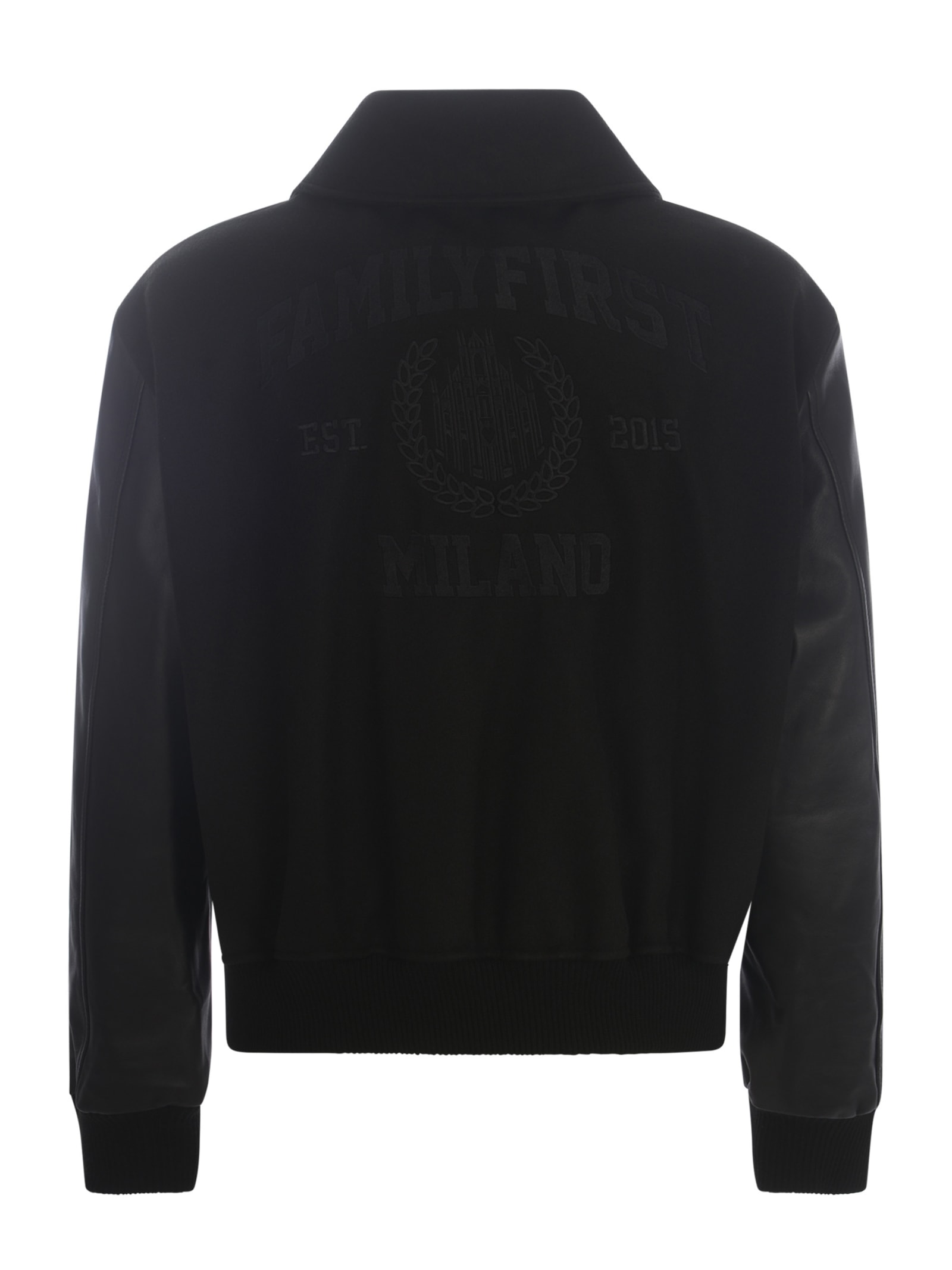 Shop Family First Milano College Jacket Family First In Polyester In Nero