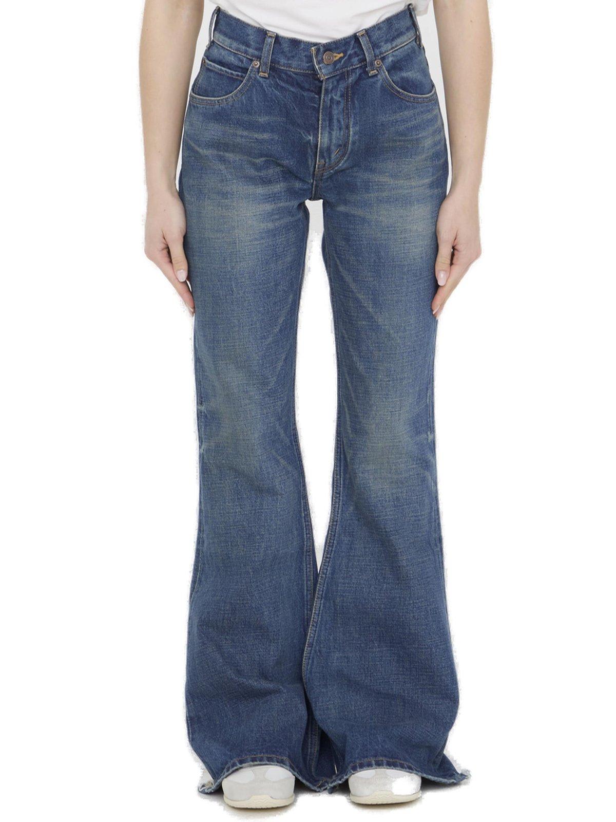 Shop Celine Marco Low-rise Jeans In Dark Union Wash