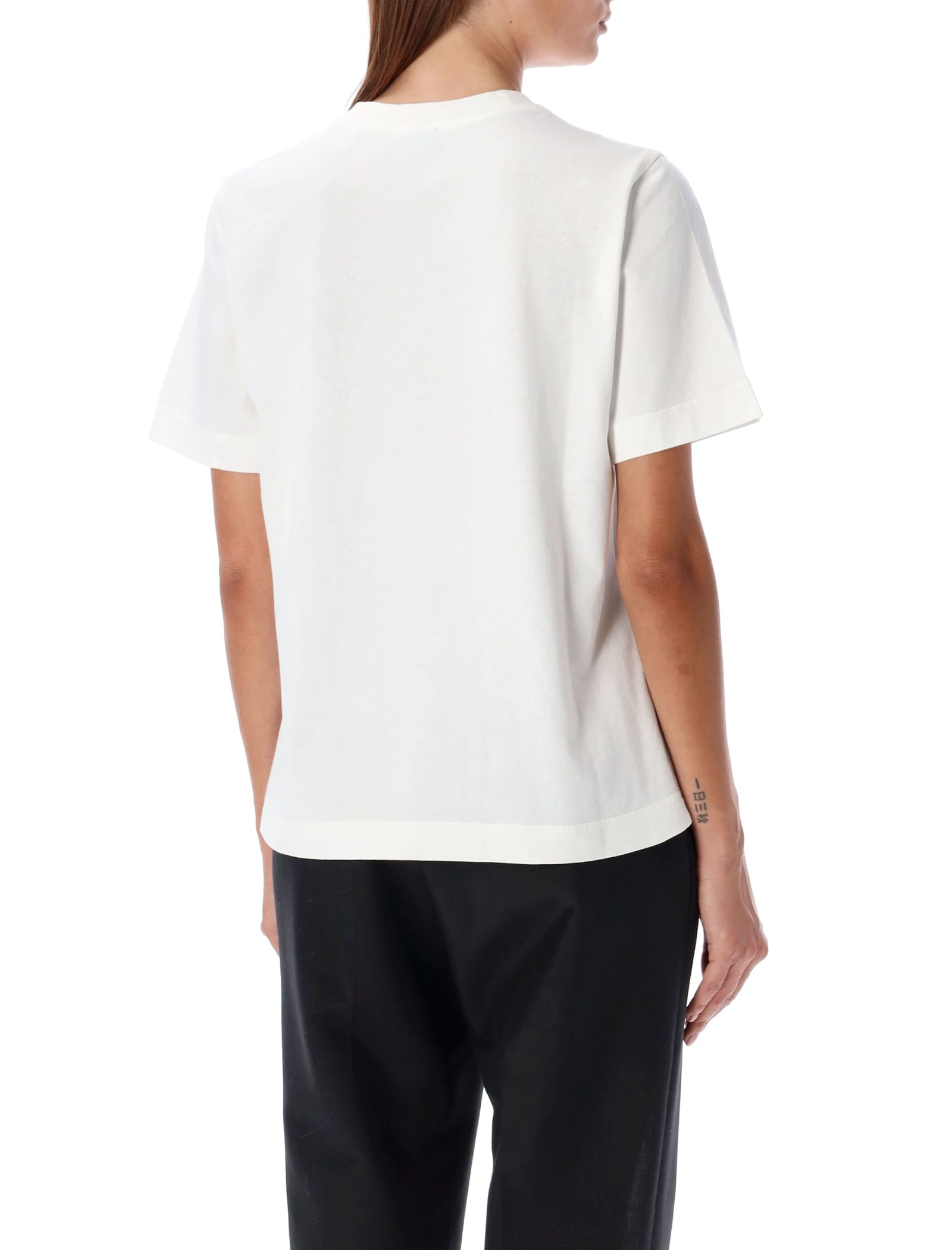 Shop Burberry Au24-ww-sic T-shirt In Chalk