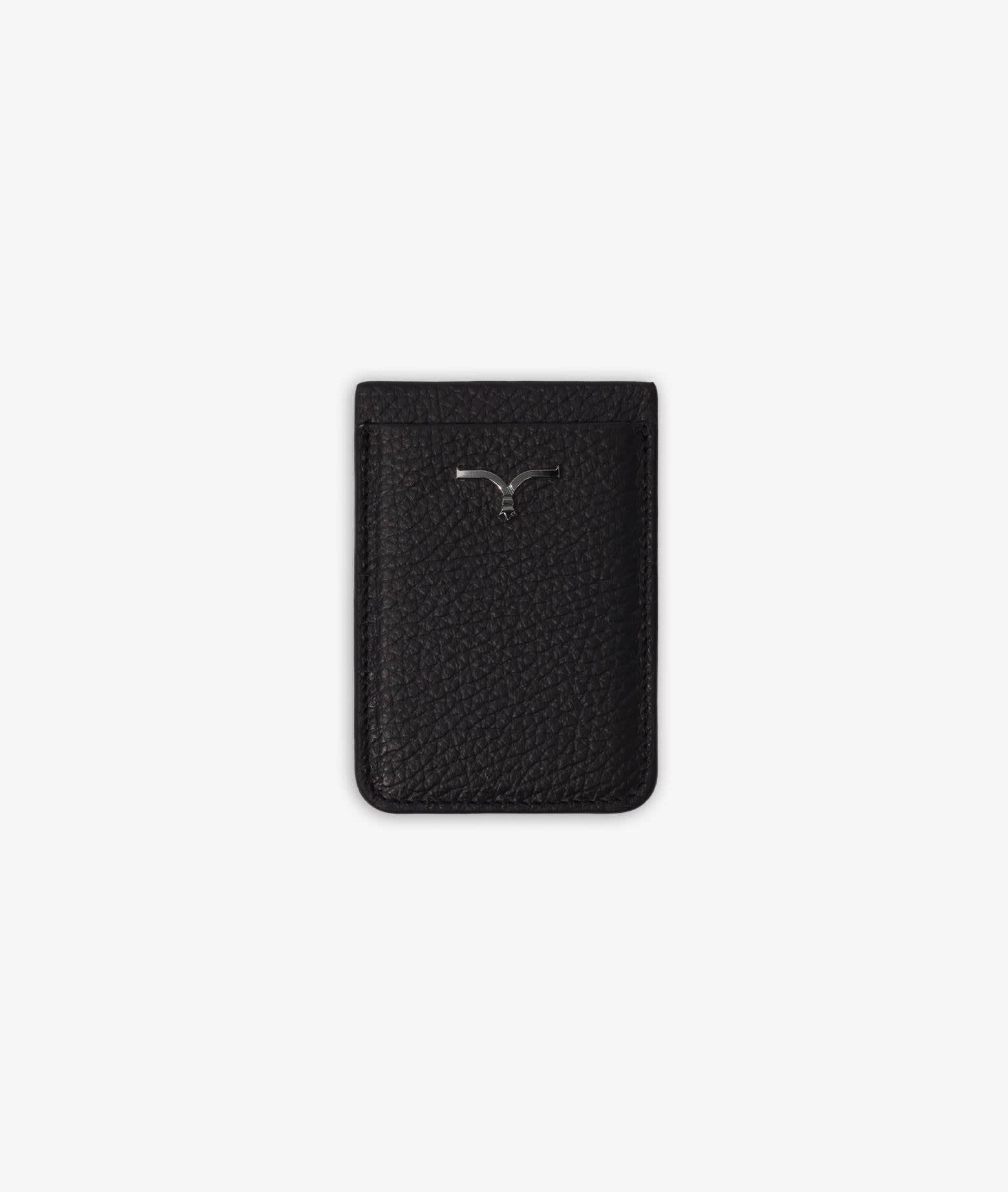 Larusmiani Magnetic Credit Card Holder For Iphone Accessory In Black