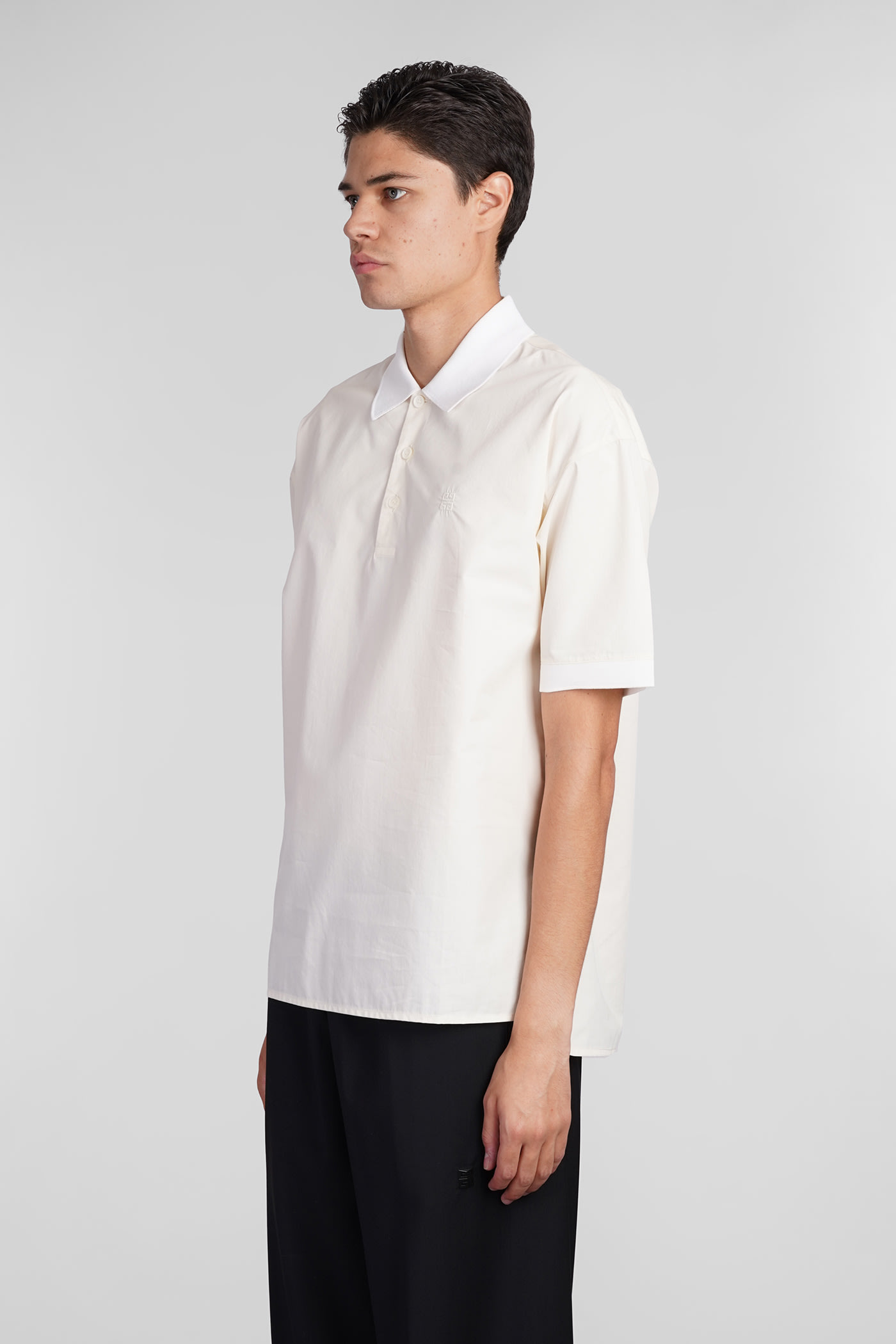 Shop Givenchy Polo In Beige Cotton