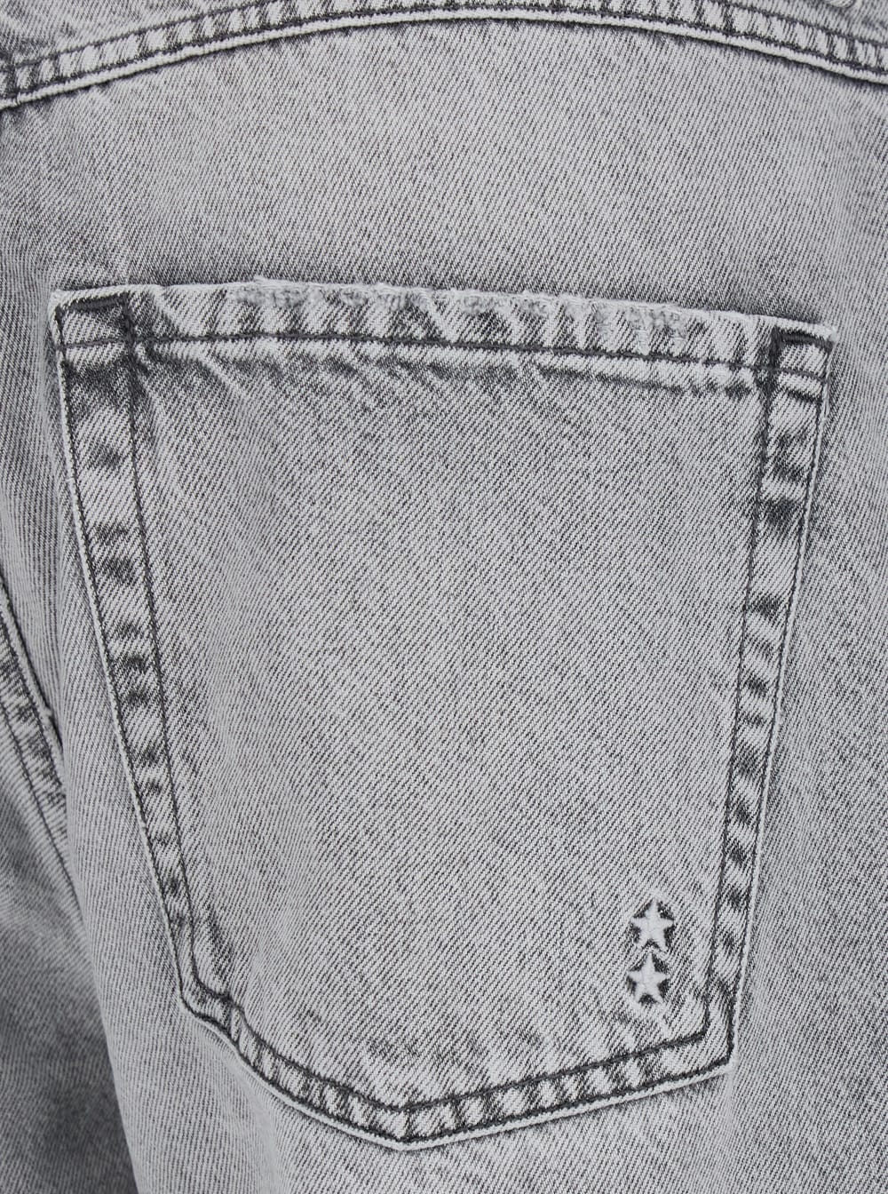 Icon Denim Bea Grey Jeans With Belt Loops And Logo Patch On The Rear In Denim Woman In Grey