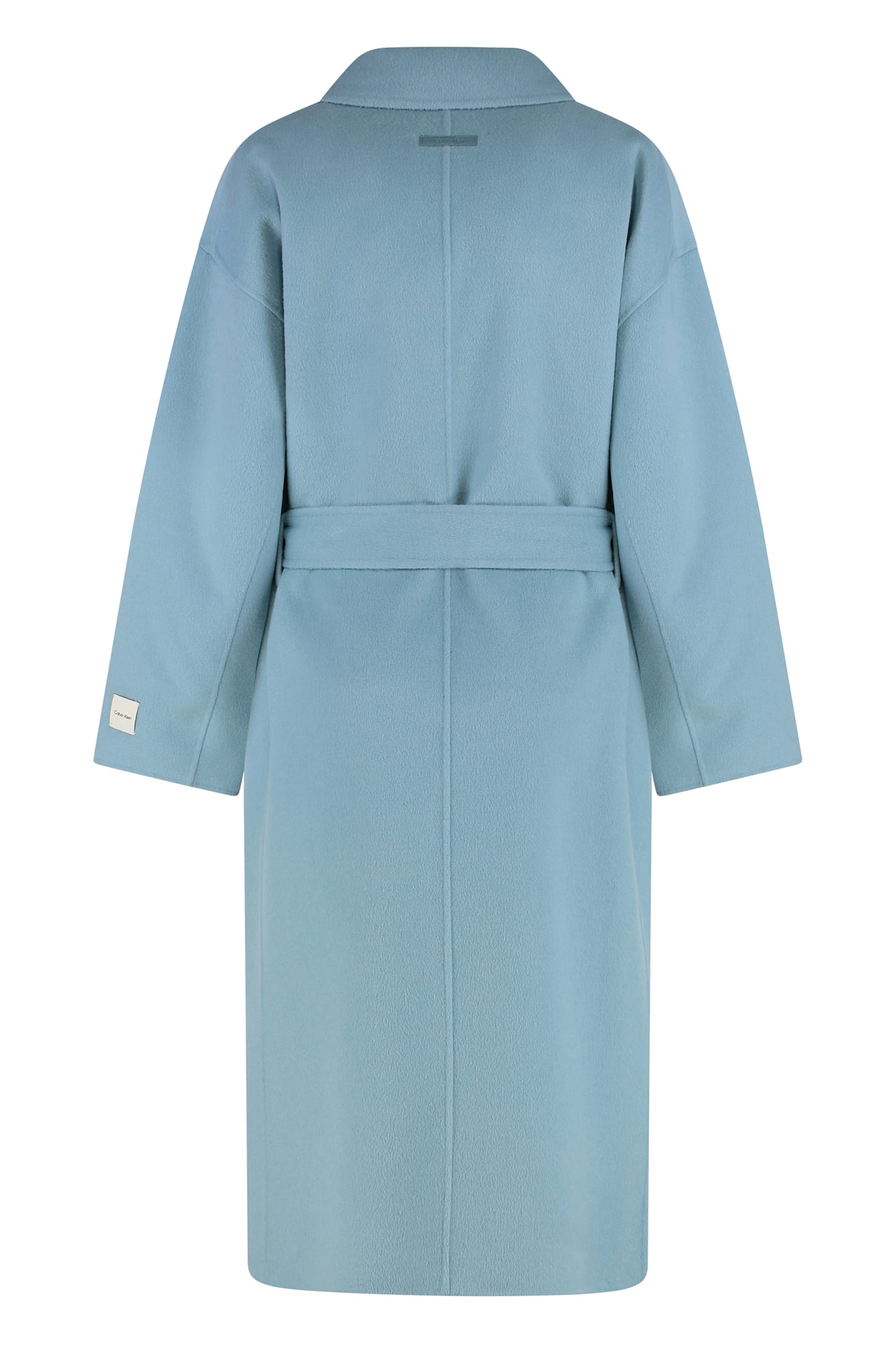 Calvin Klein Wool Coat In Light Blue