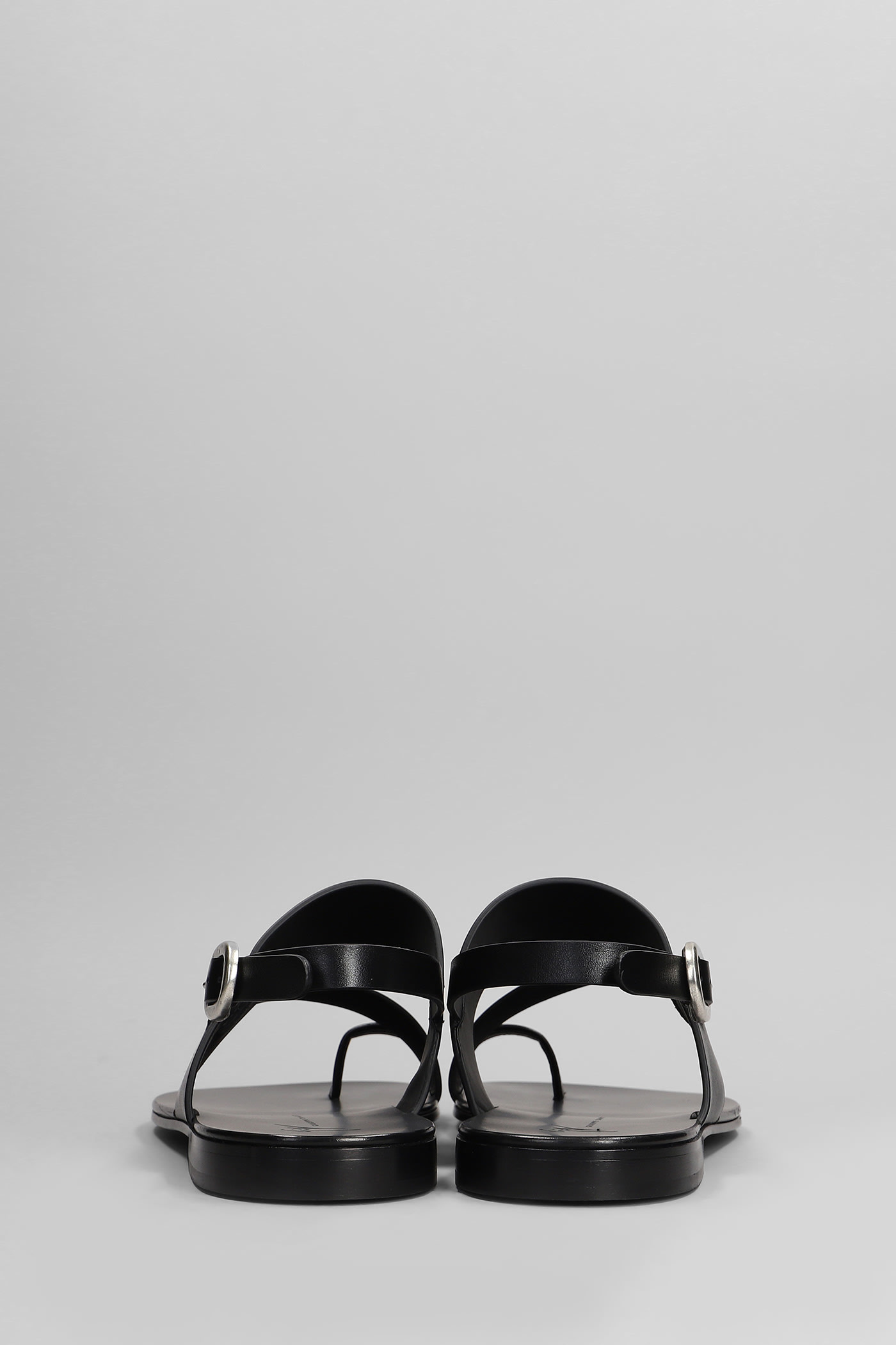 Shop Giuseppe Zanotti Sandals In Black Leather