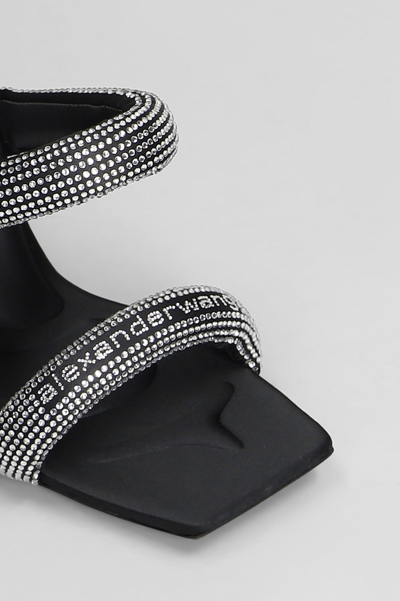 Alexander Wang Julie Tubular Crystal Embellished Slide Sandal In Multi