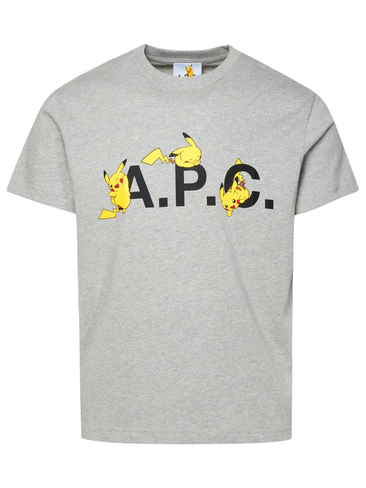 Shop Apc Pokémon Pikachu Grey Cotton T-shirt