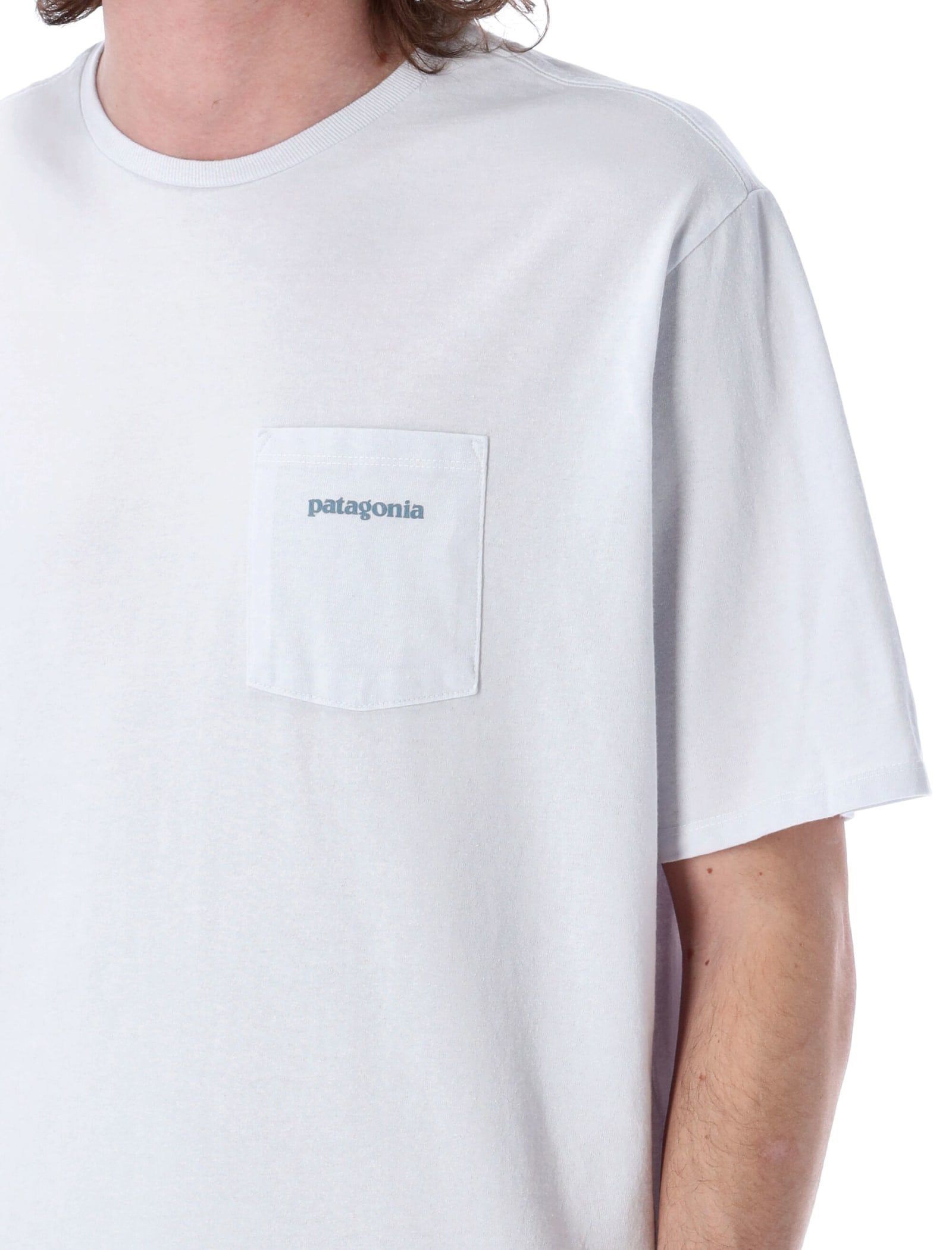 Shop Patagonia Boardshort Logo Pocket Responsibili-tee In White