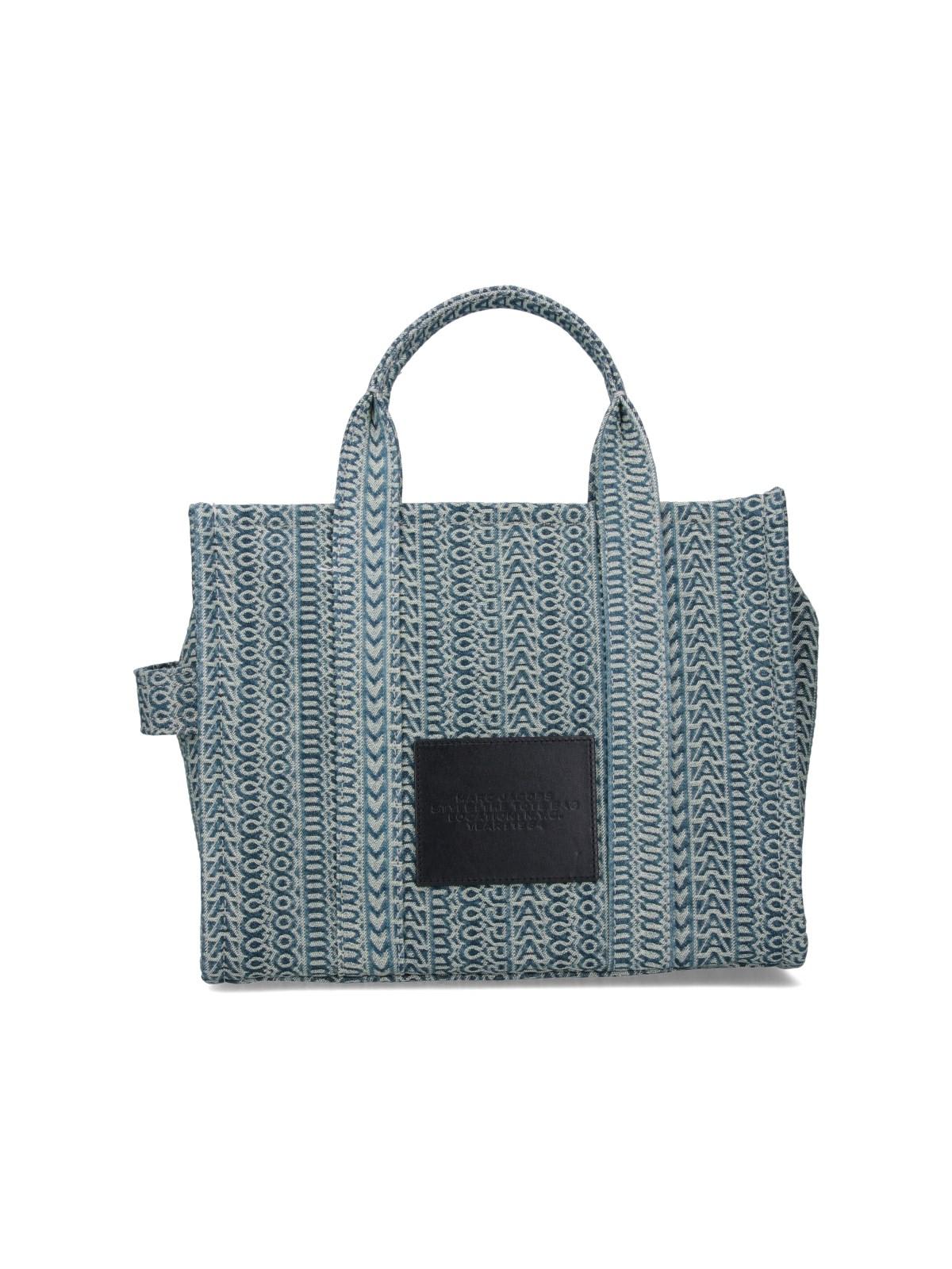 Shop Marc Jacobs The Large Monogram Tote Bag In Blue