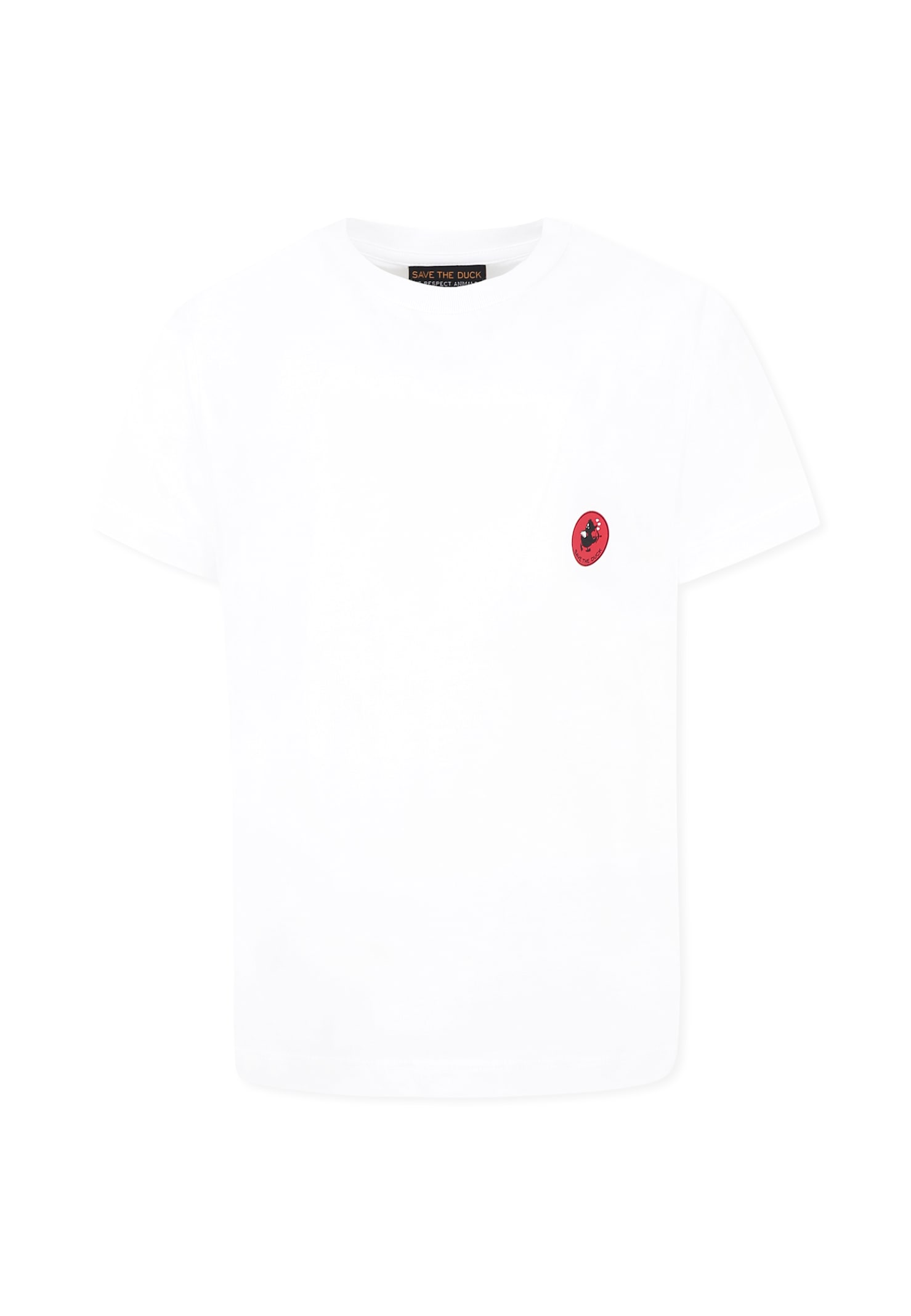 Shop Save The Duck White T-shirt For Kids With Logo