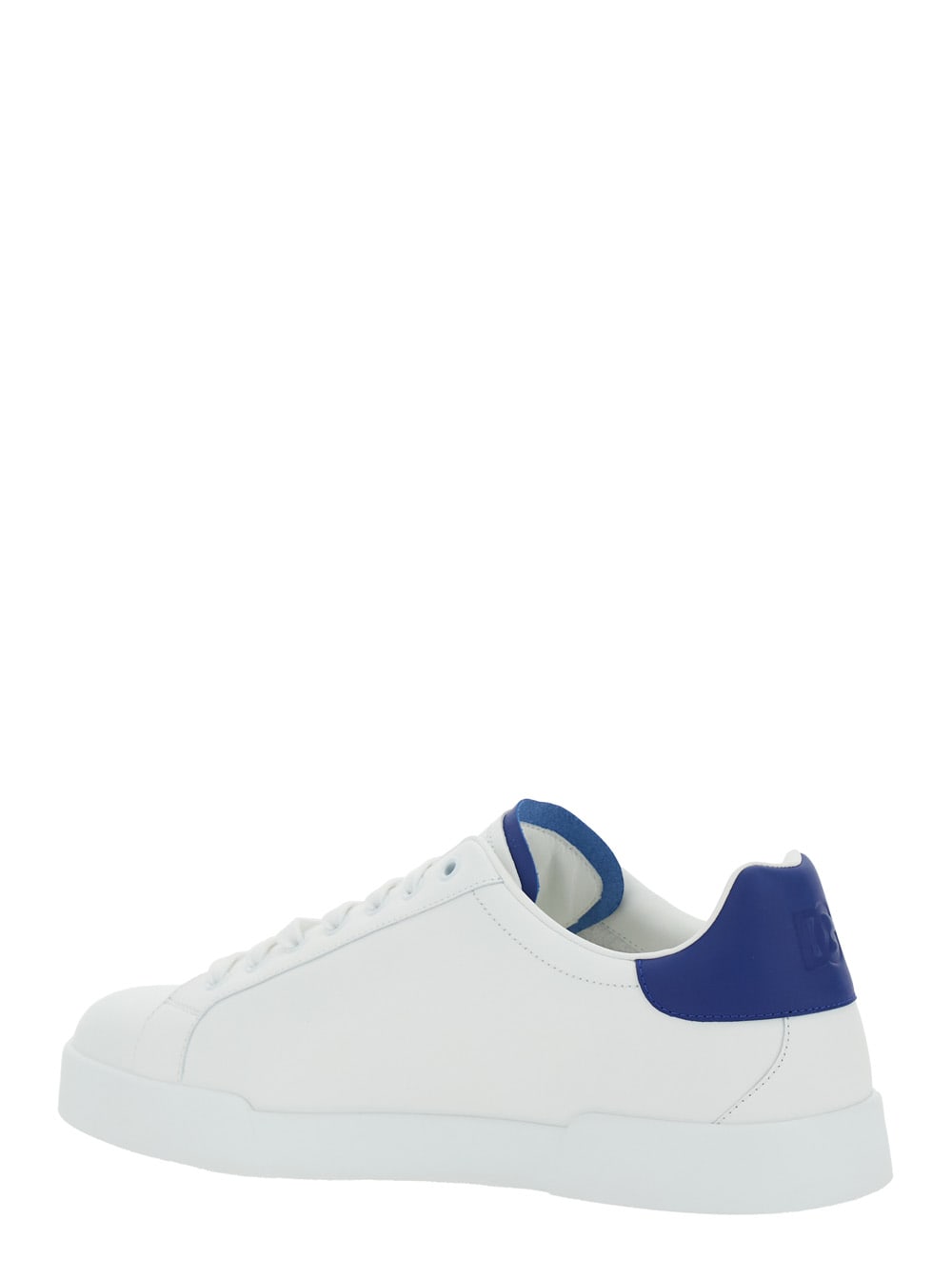 Dolce & Gabbana Sneakers From The Portofino Line In Nappa Leather In White/bluette