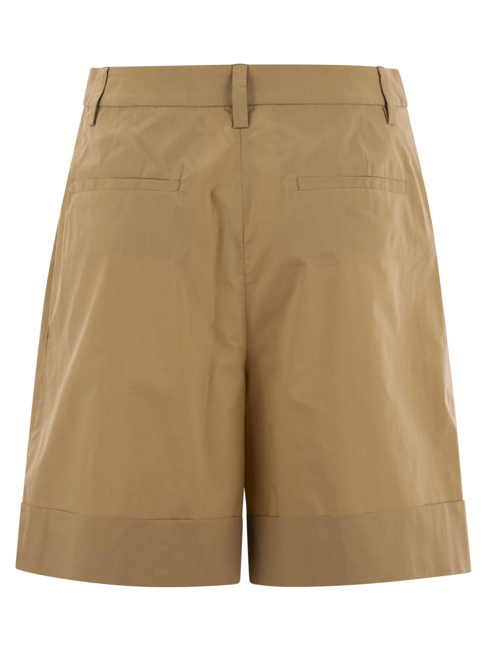 Mvp Wardrobe Cotton Shorts With Darts