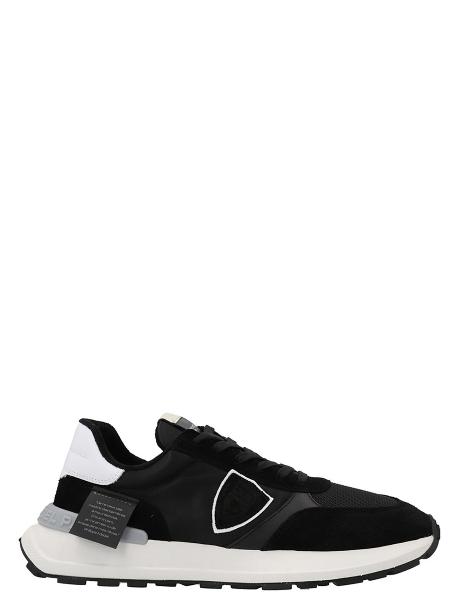 Shop Philippe Model Antibes Sneakers In White/black