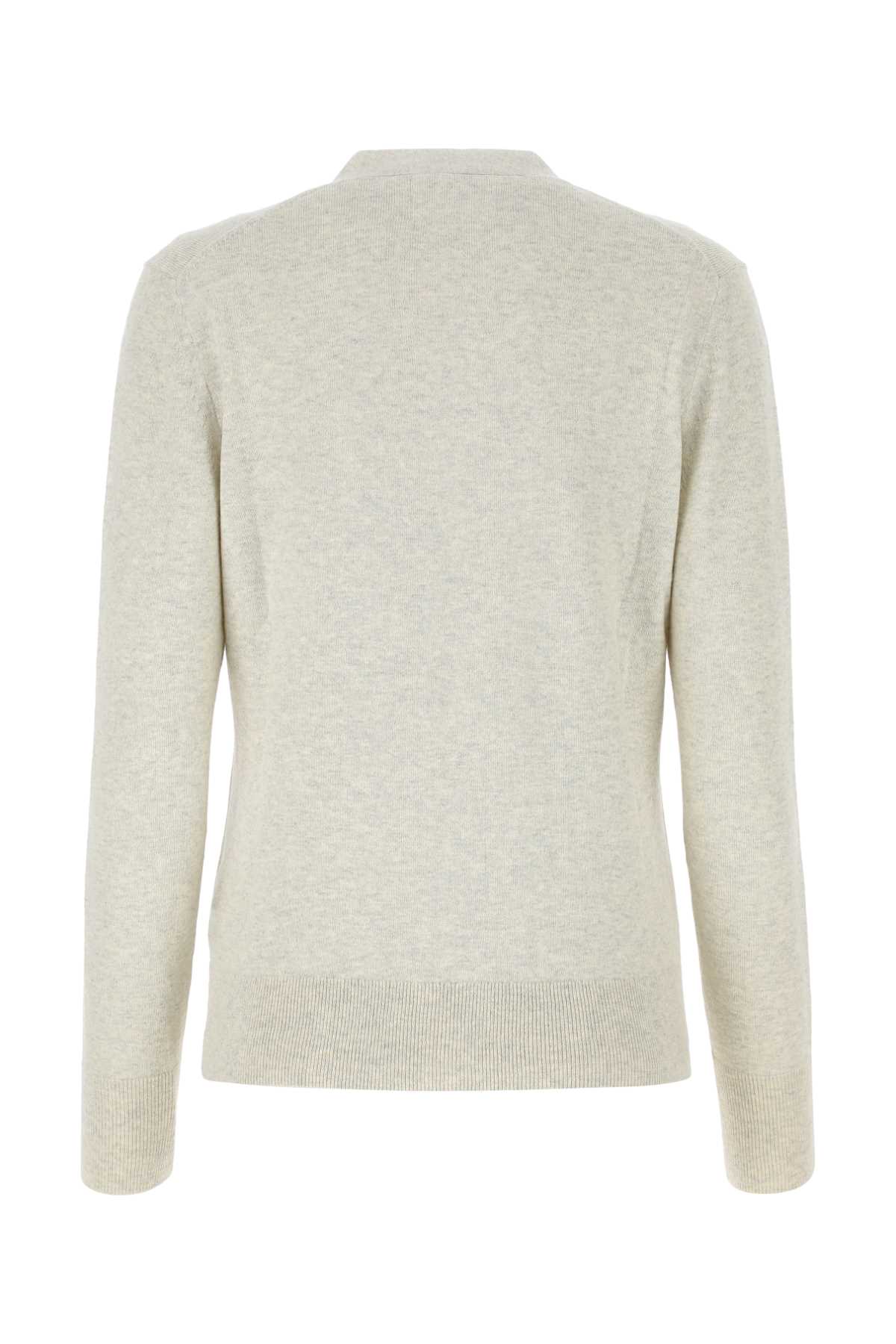 Shop Marant Etoile Melange Sand Cotton Blend Karin Cardigan In Grey