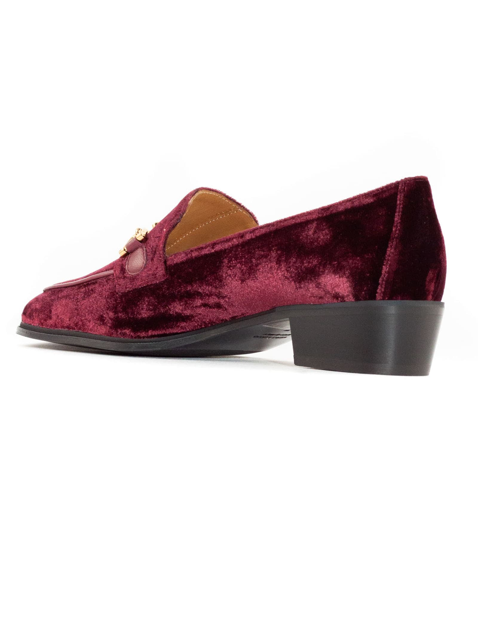 Shop Roberto Festa Bordeaux Velvet Axel Loafer