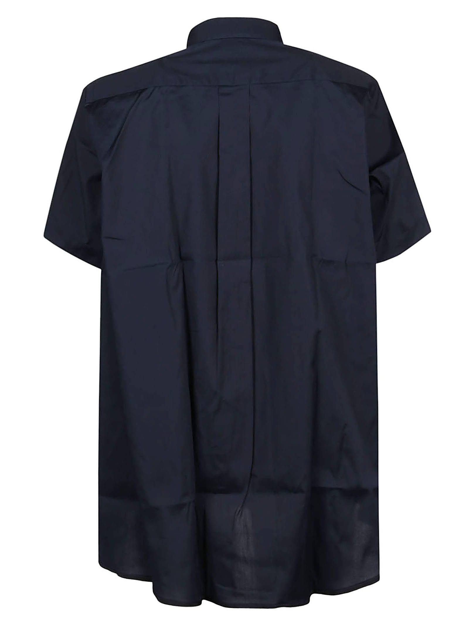 Fay Short Sleeve Shirt In Blu Navy