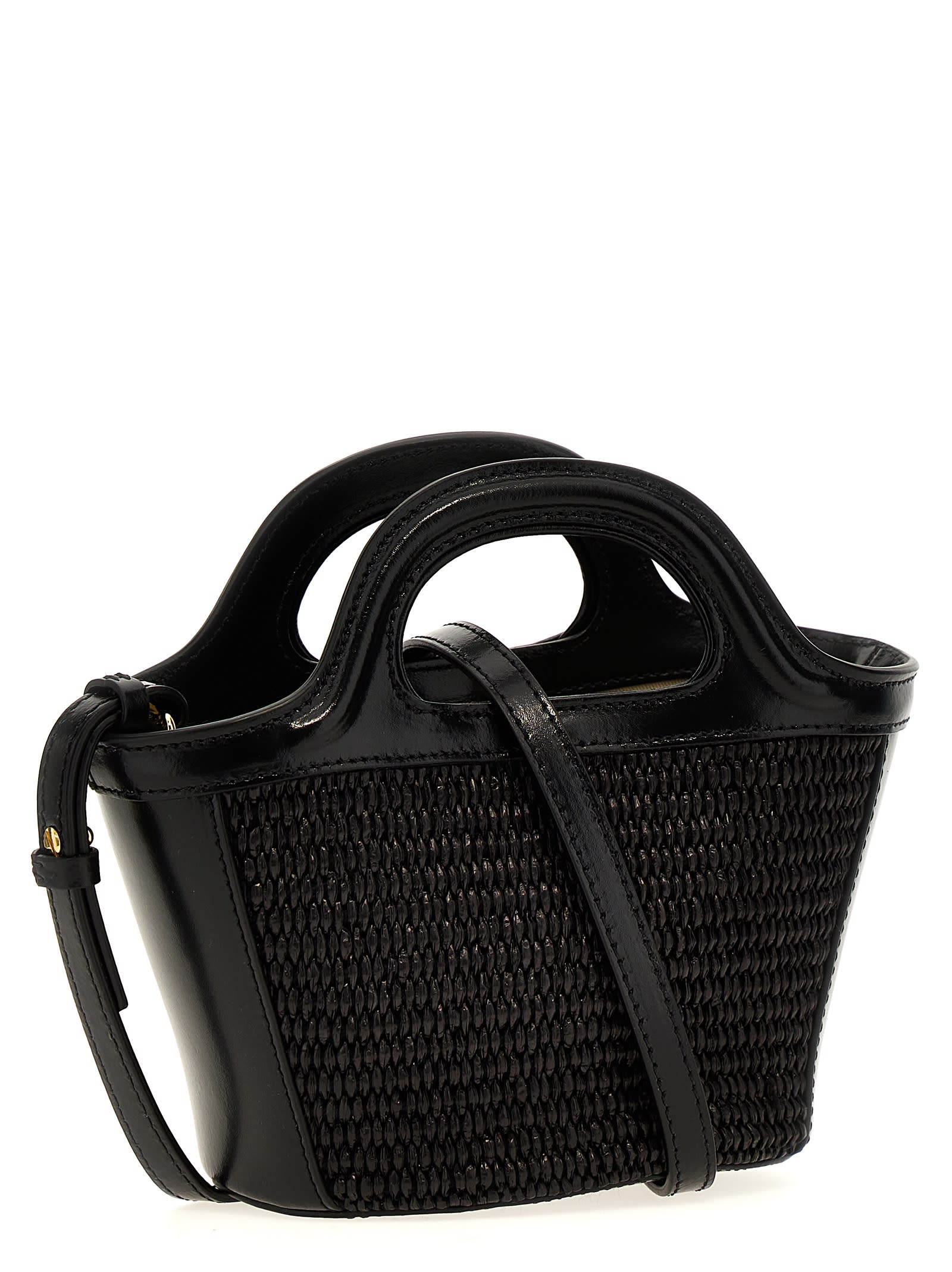 Shop Marni Tropicalia Micro Handbag In Black