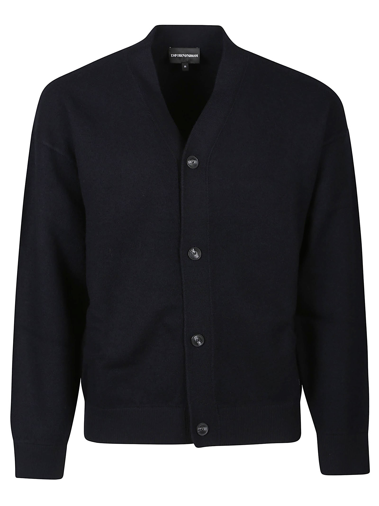 Shop Emporio Armani Cardigan In Blu Navy