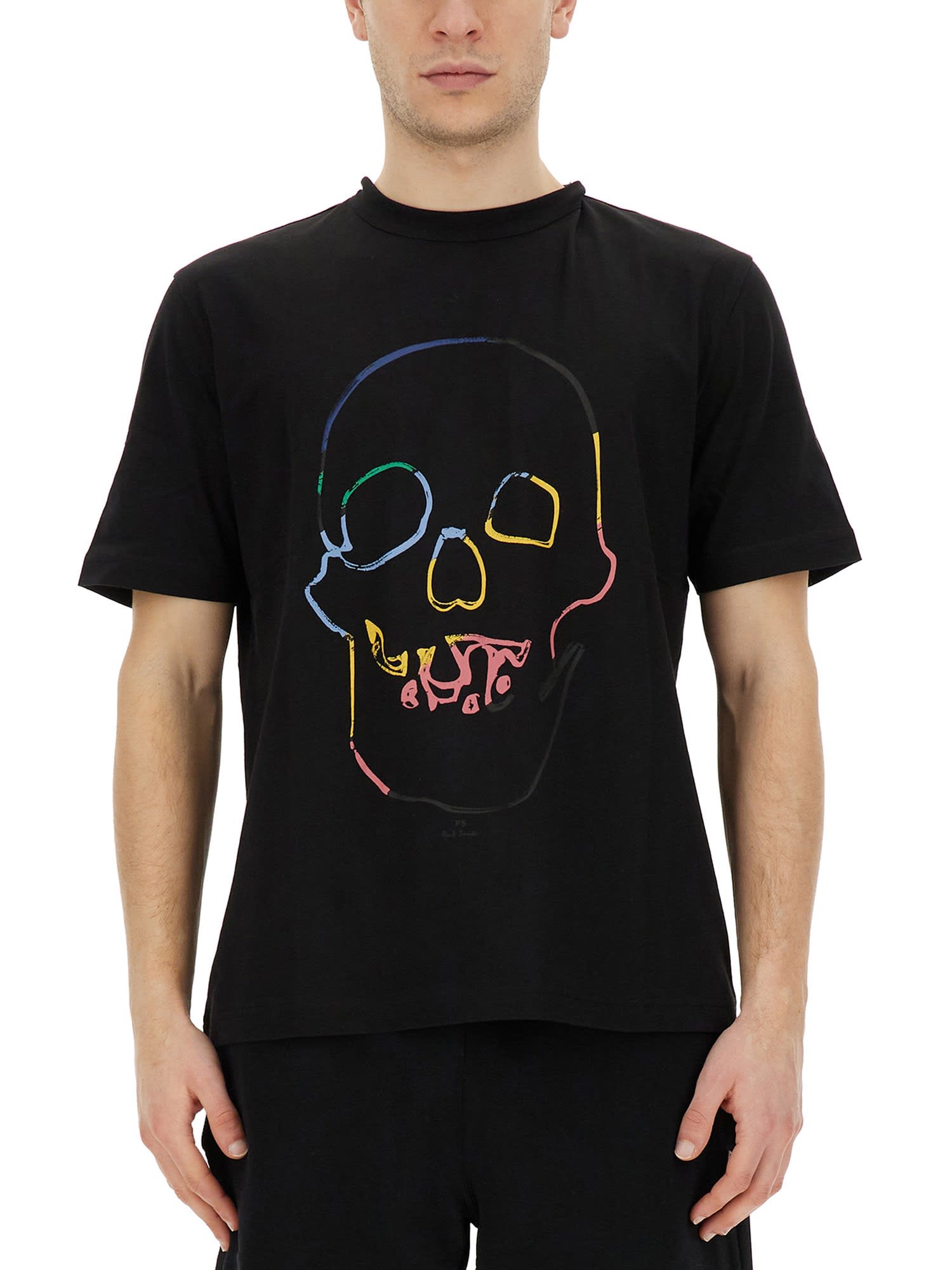 Shop Paul Smith Skull T-shirt In Black