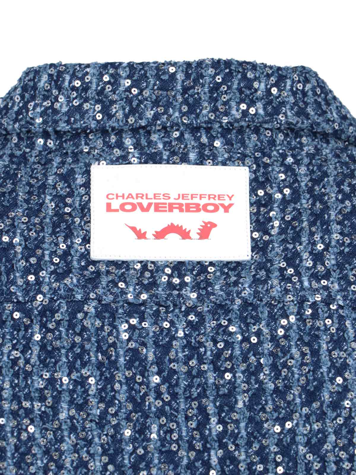 Charles Jeffrey Loverboy Art Denim Jacket In Blue