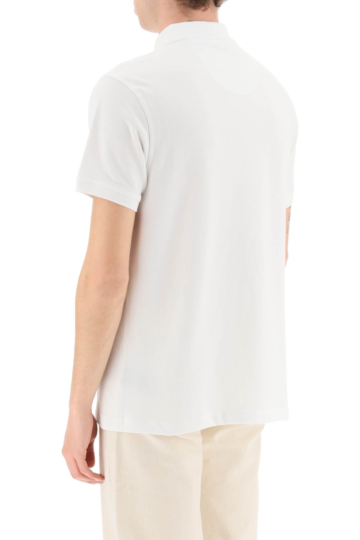 Barbour Polo Shirt With Embroidery In White