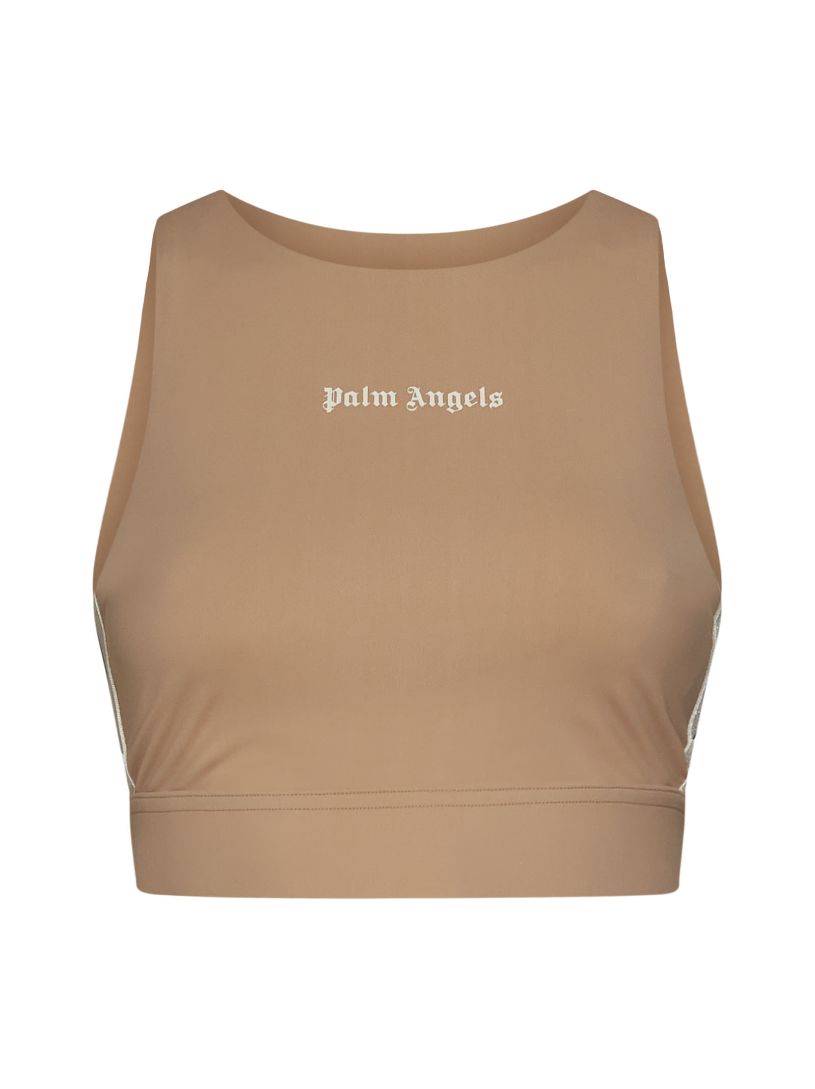 Shop Palm Angels Top In Nude Off White