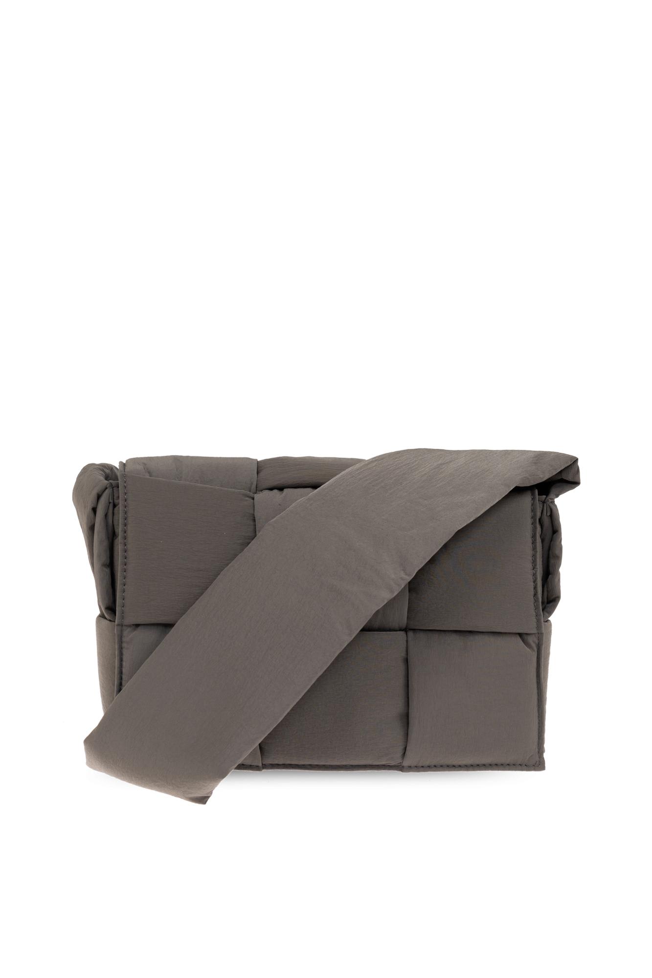 Shop Bottega Veneta Cassette Small Shoulder Bag In Light Graph Silv