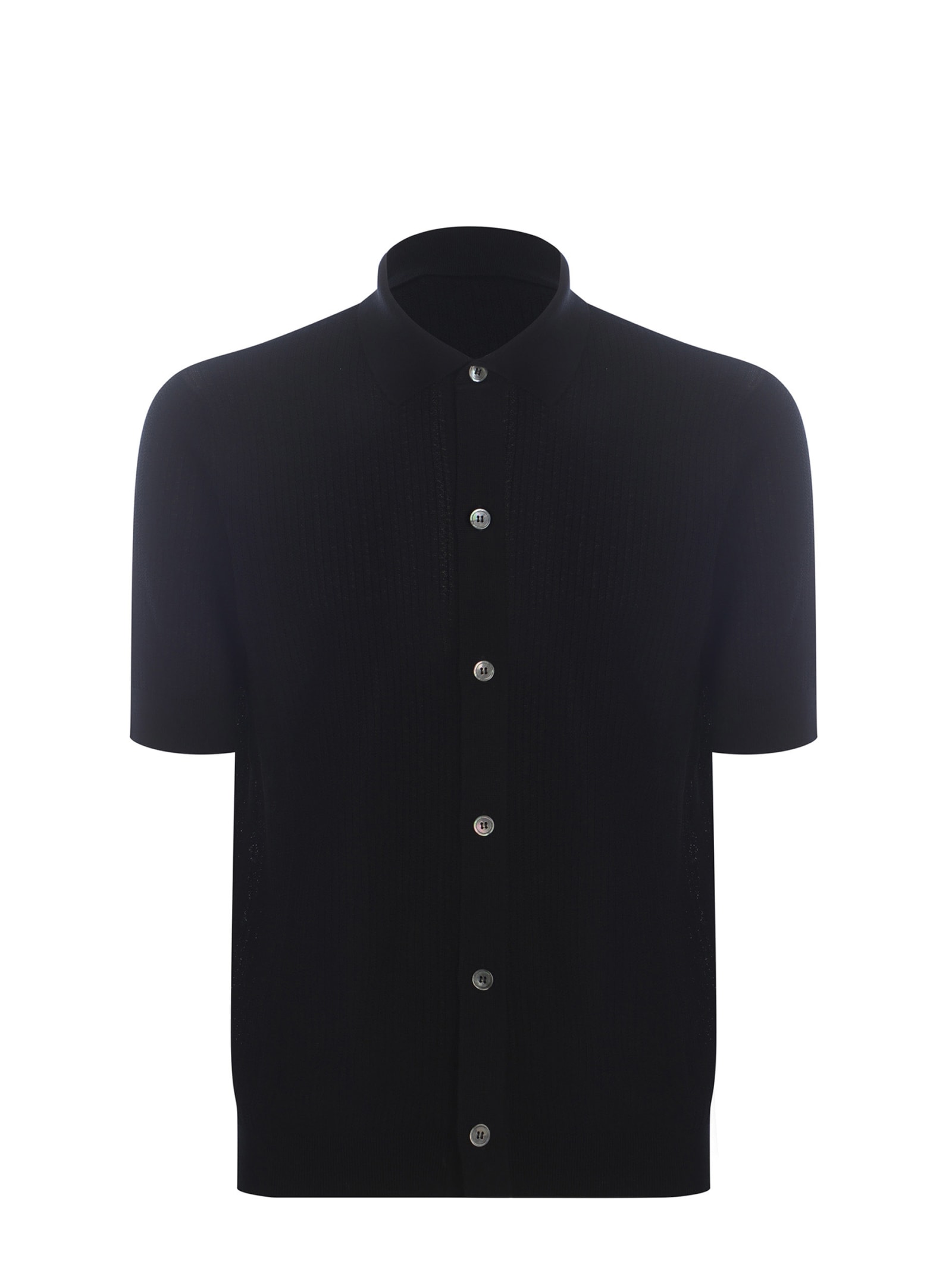 Shop Filippo De Laurentiis Shirt Filippo De Laurentis Made Of White Cotton. In Black