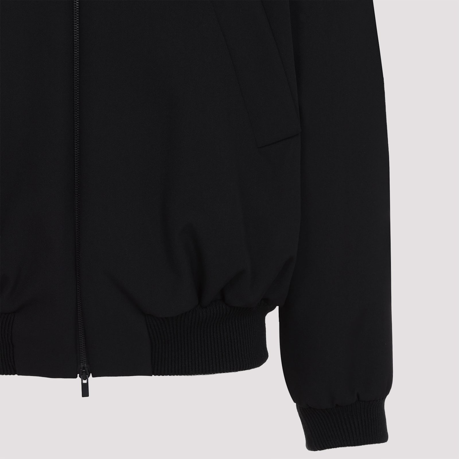 Shop Fear Of God High Neck Bomber Jacket In Black