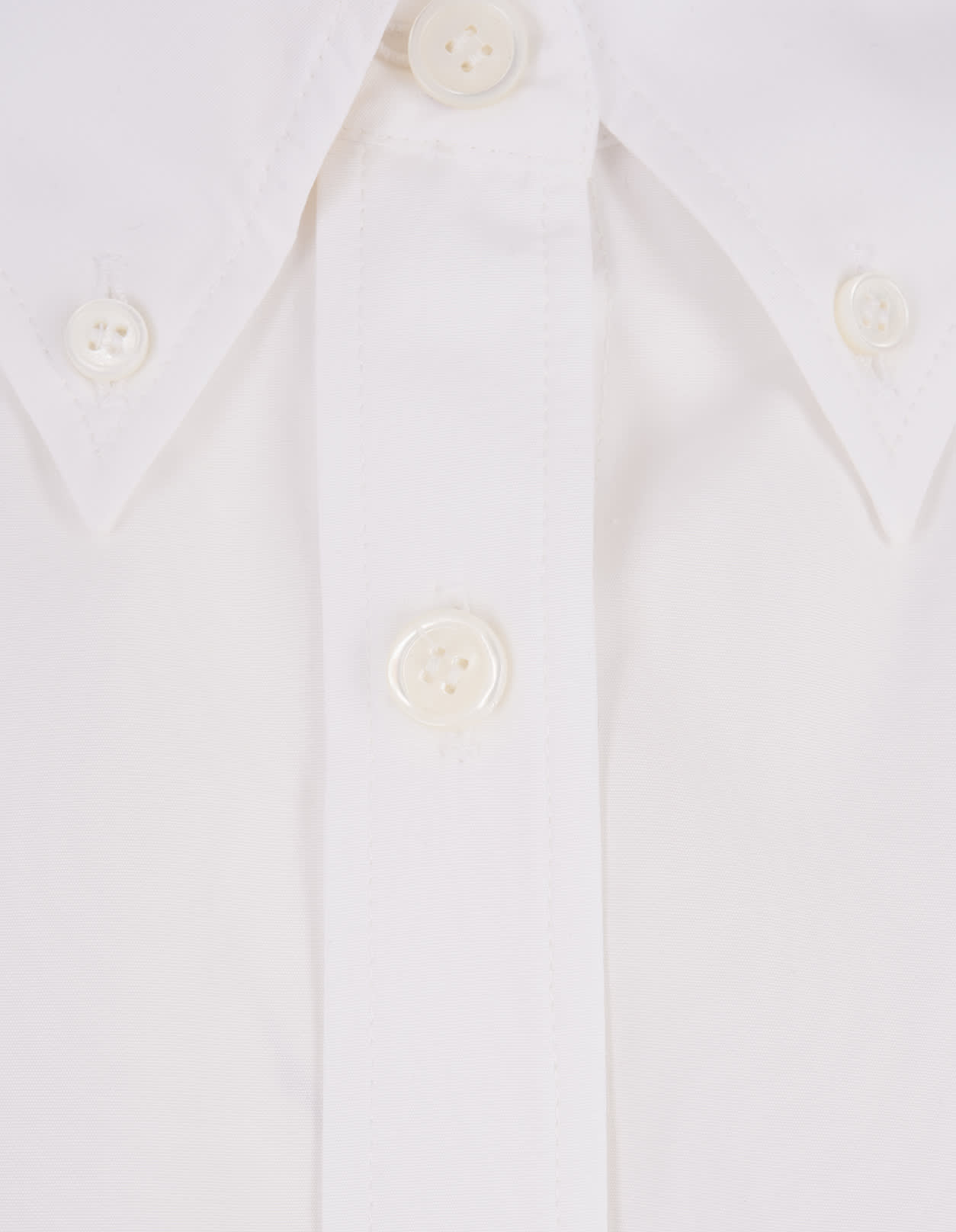 Shop Givenchy Stone Grey Poplin Short Shirt In White