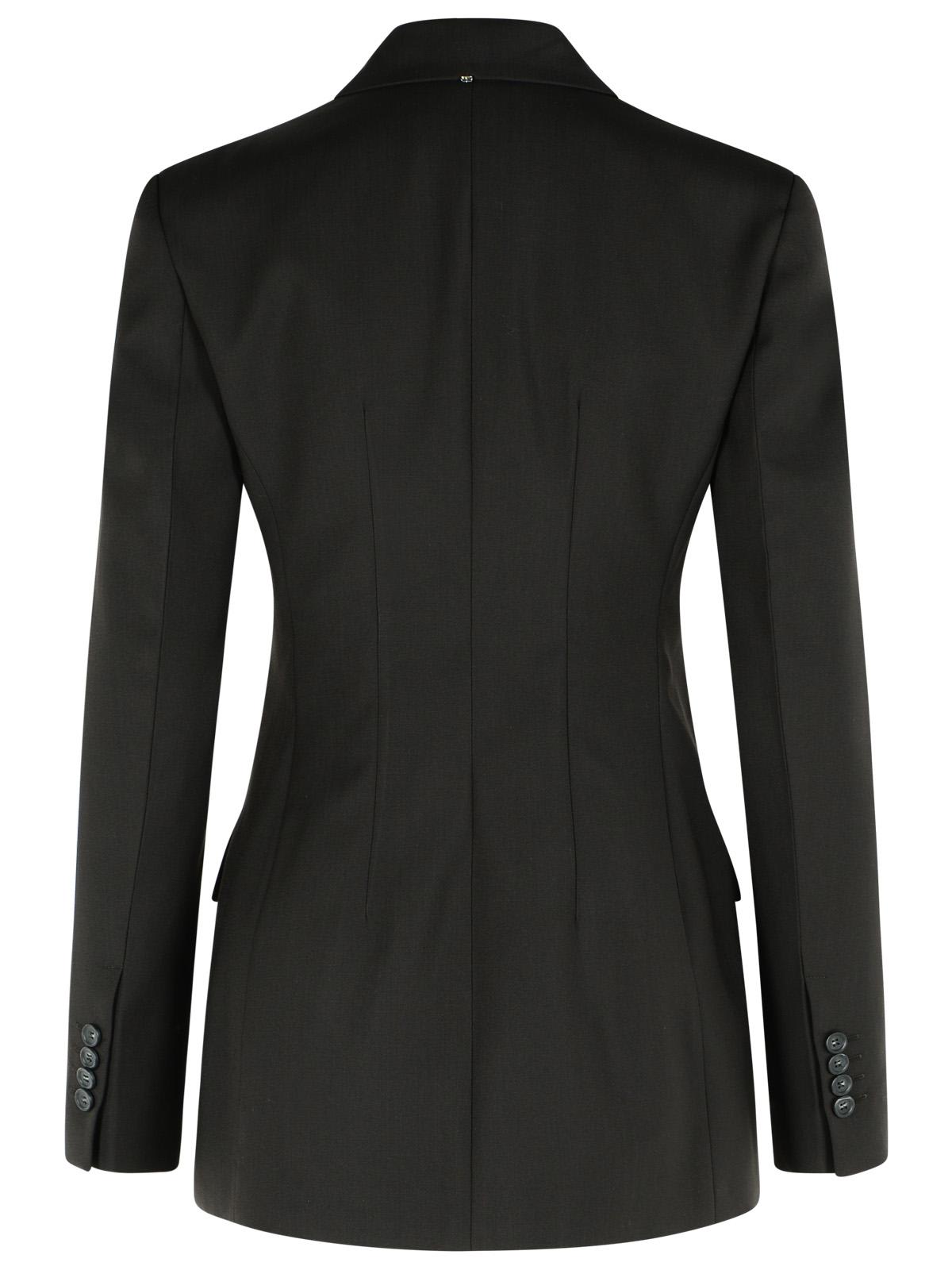 Sportmax Gelly Blazer In Black Stretch Wool In Brown