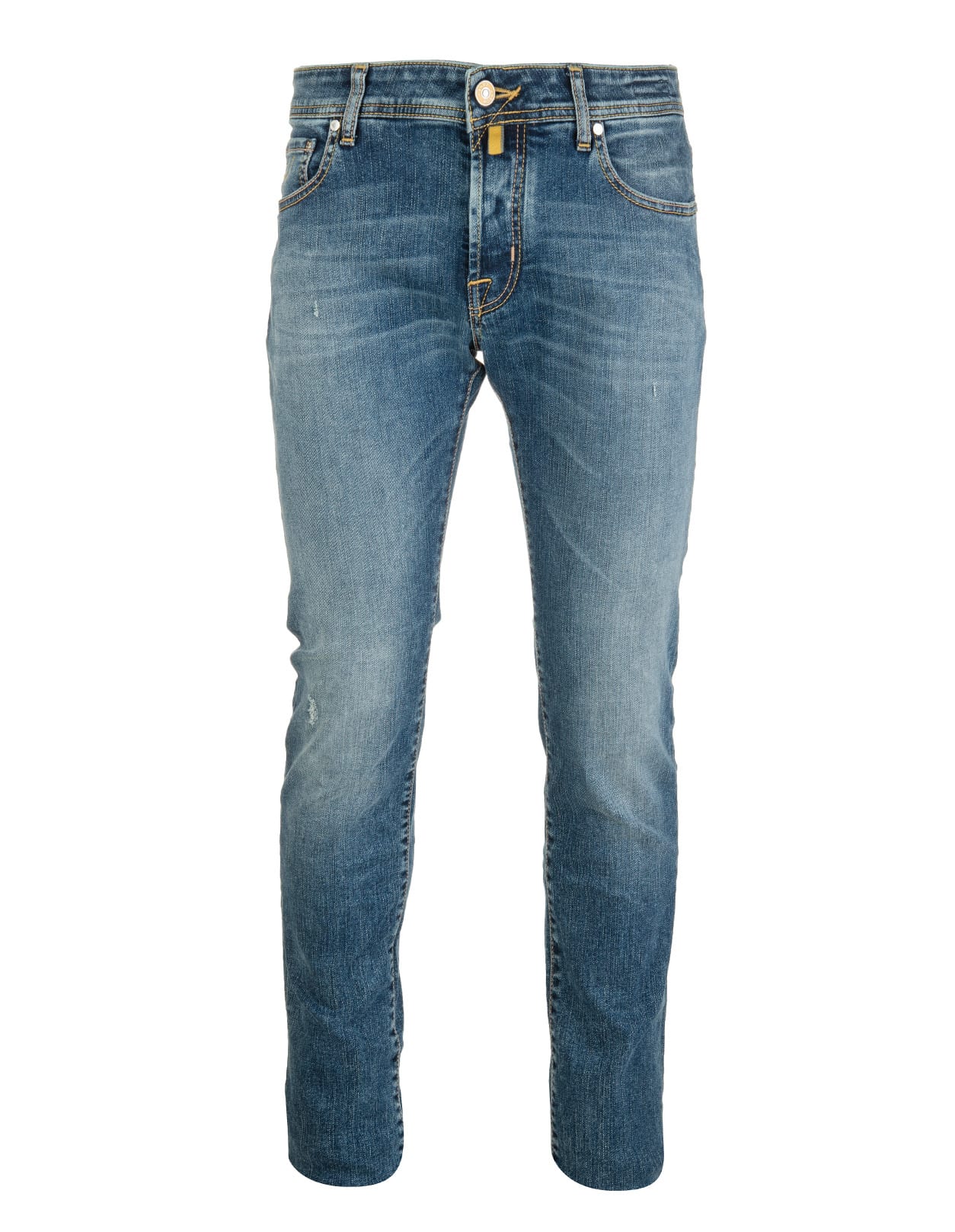 Jacob Cohen Man Slim Fit Nick Jeans In Light Blue Denim With Delave Effect