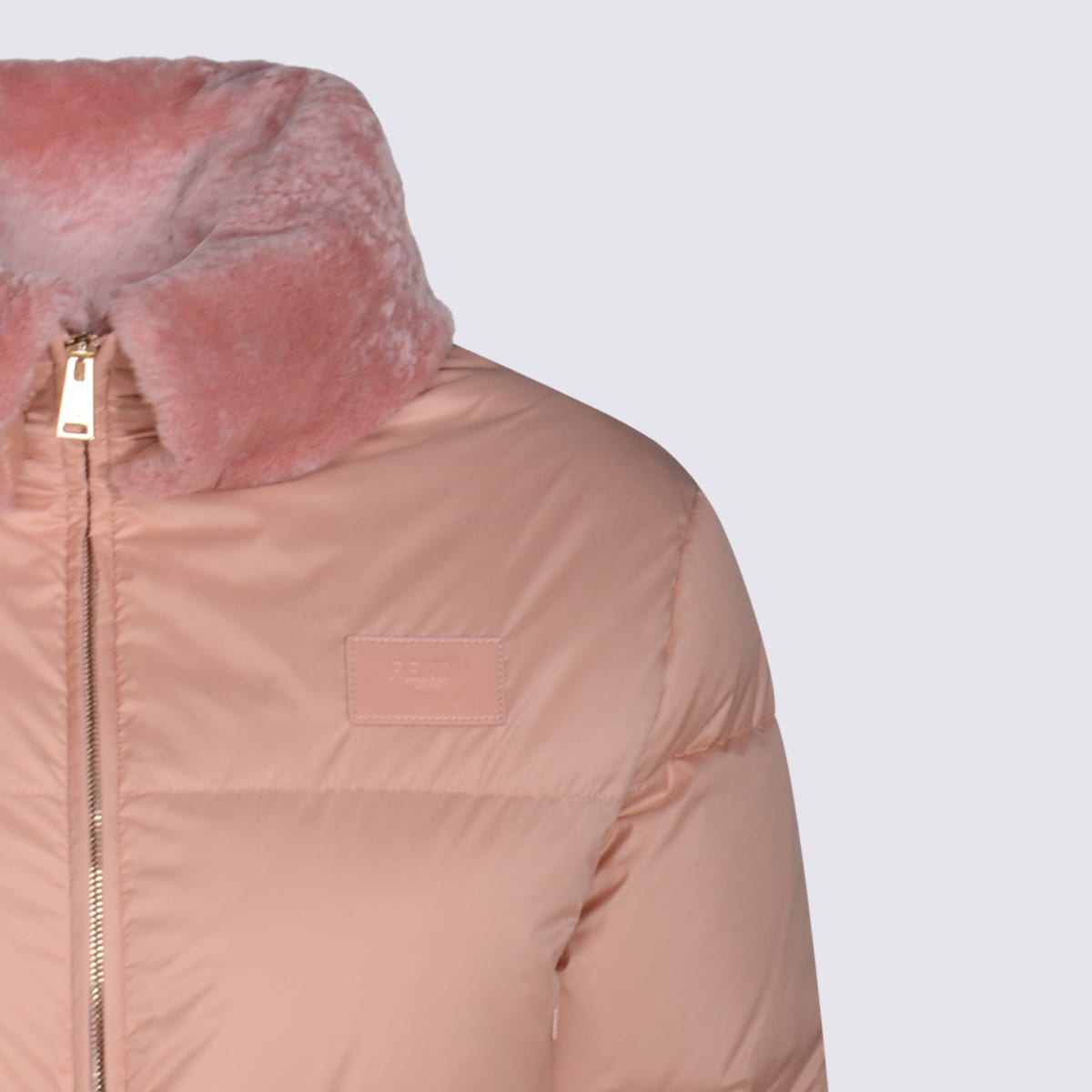 Fendi Pink Down Jacket In Pink