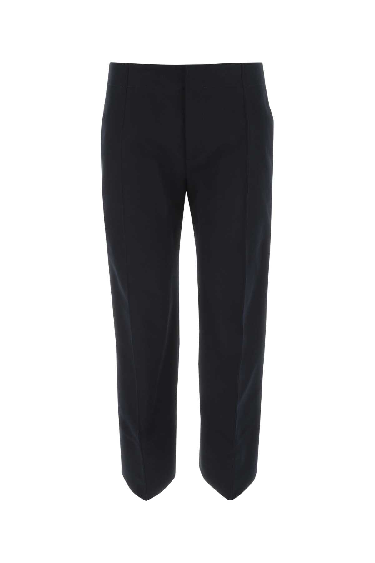 Midnight Blue Cotton Cropped Cut Pant